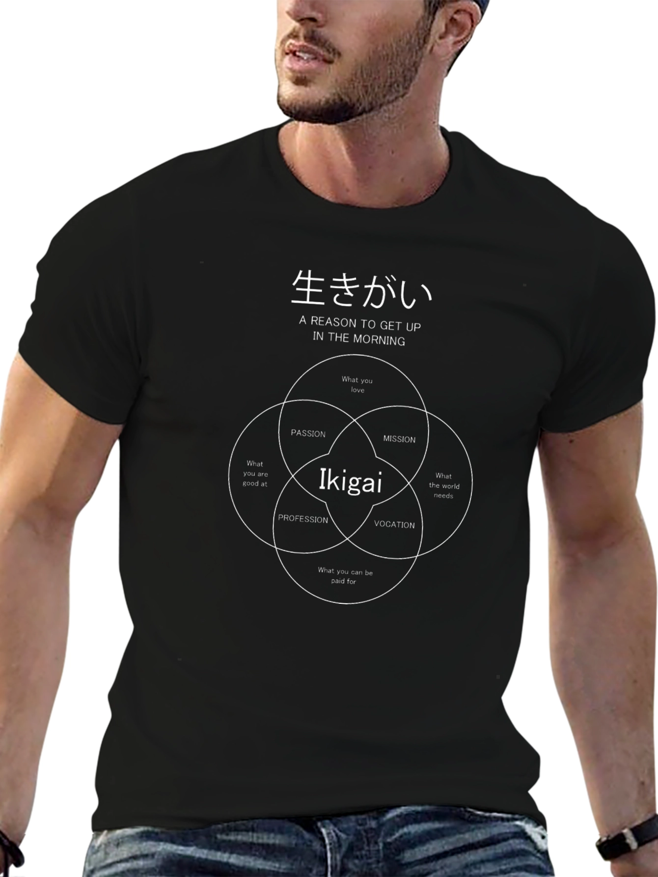 Ikigai T-Shirt - Find Your Reason to Get Up