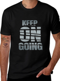 Keep On Going Black Graphic Tee