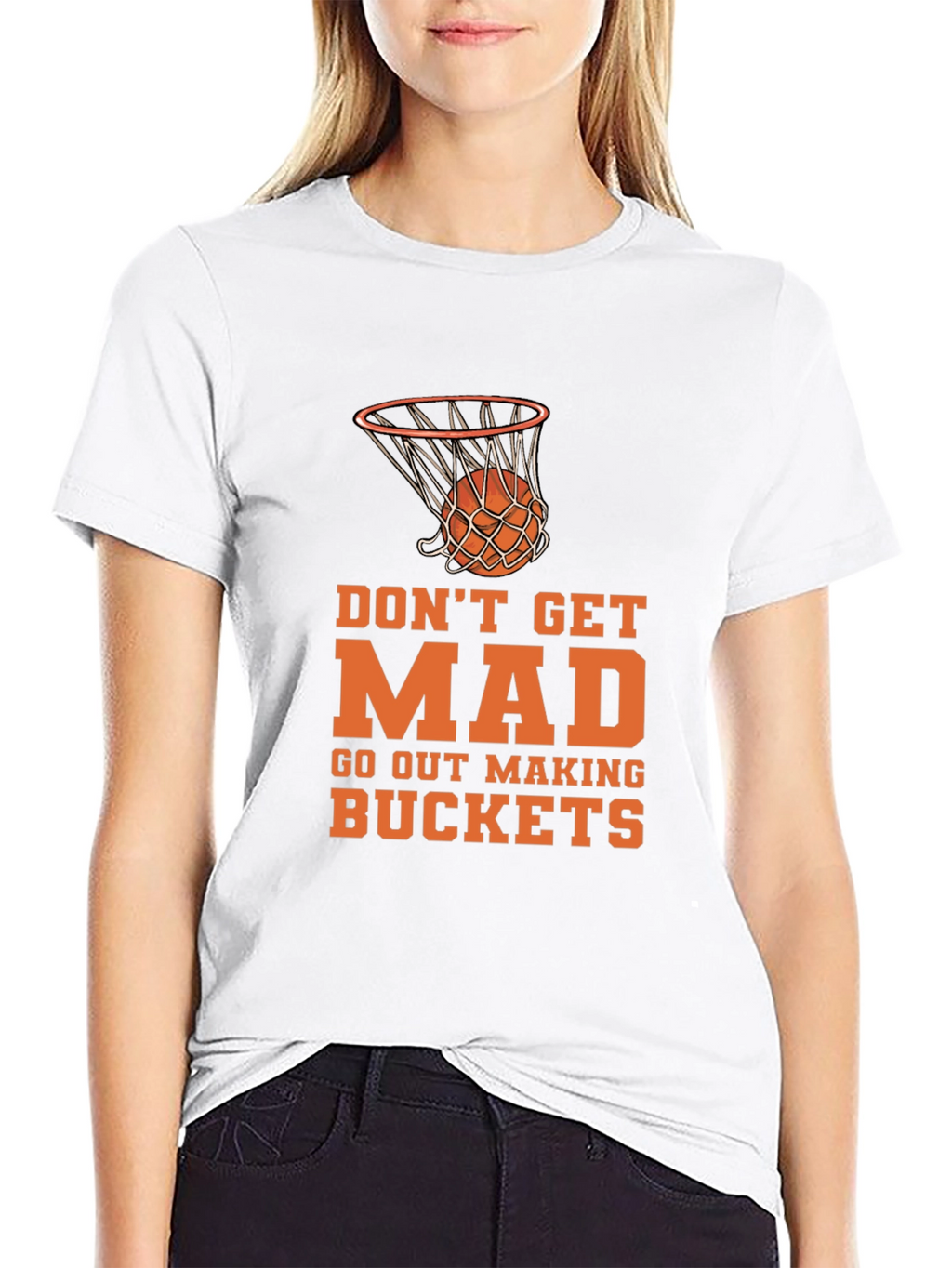 Basketball Graphic Tee - Dont Get Mad Make Buckets!