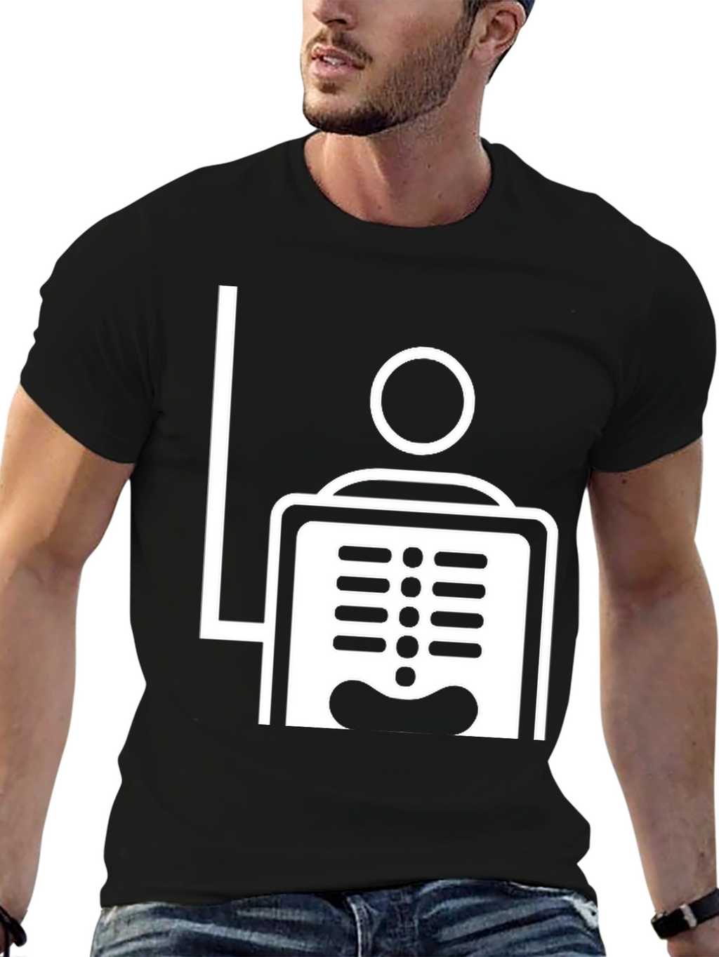 Radiology Skeleton X-Ray T-Shirt - Black Novelty Tee