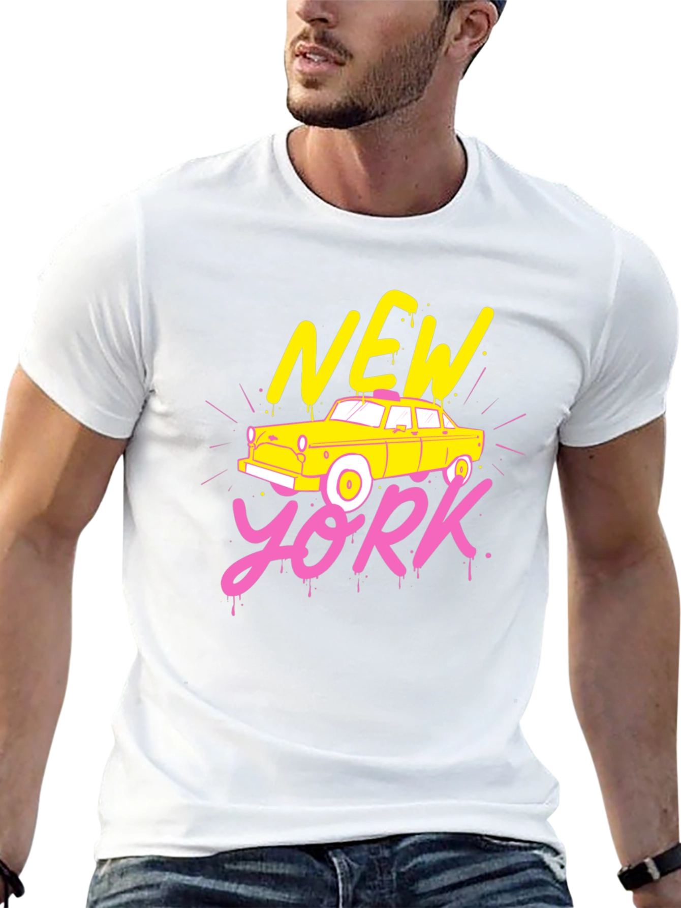 New York Taxi Graphic T-Shirt