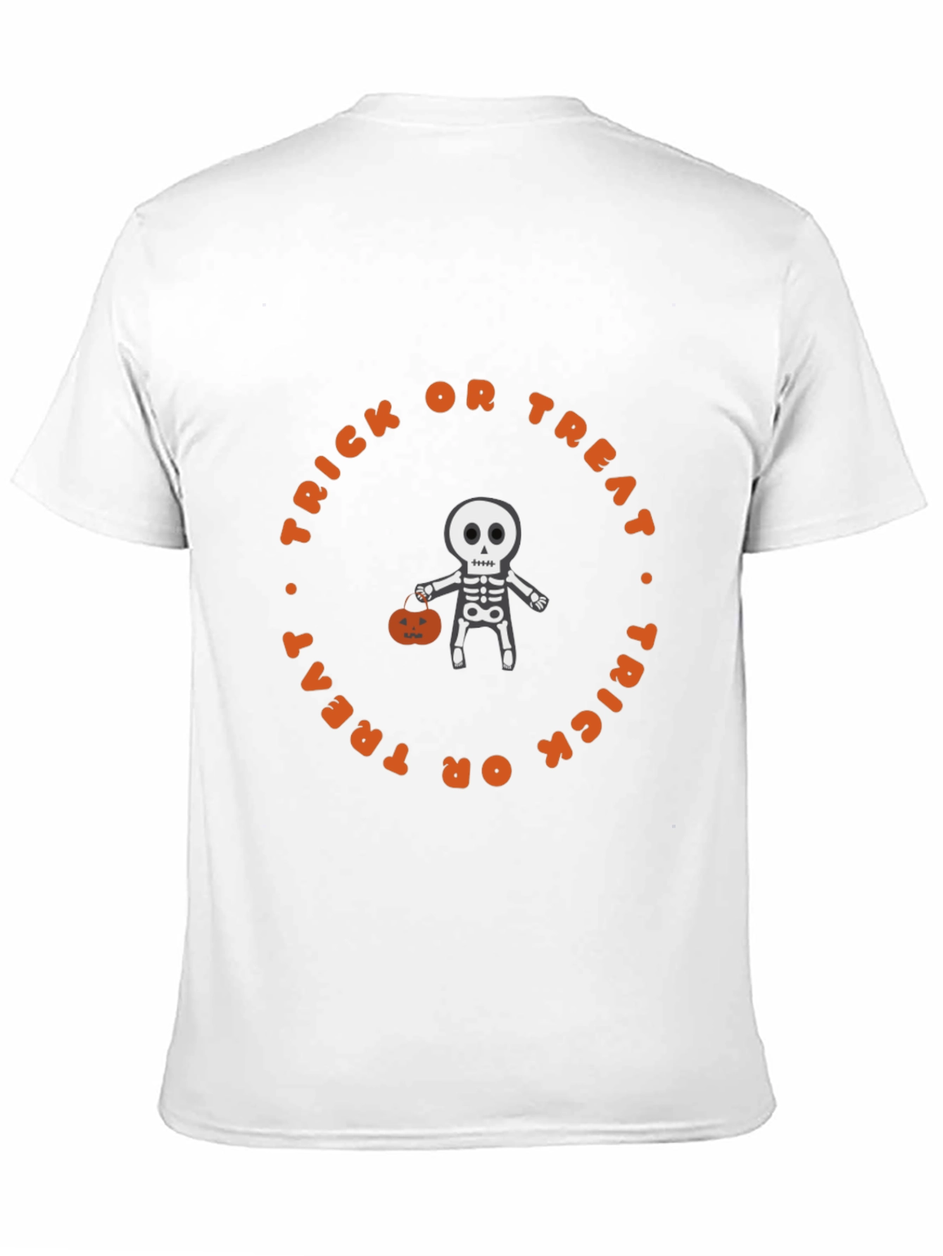 Halloween Skeleton Trick or Treat Graphic Tee