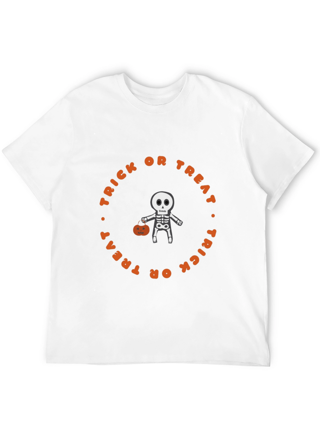 Halloween Skeleton Trick or Treat Graphic Tee