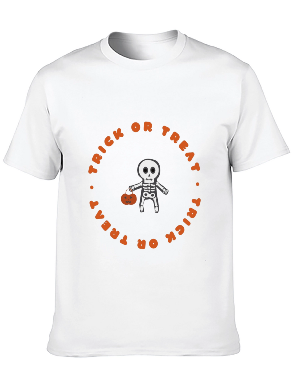 Halloween Skeleton Trick or Treat Graphic Tee