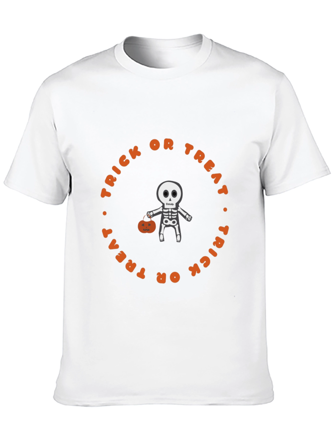 Halloween Skeleton Trick or Treat Graphic Tee