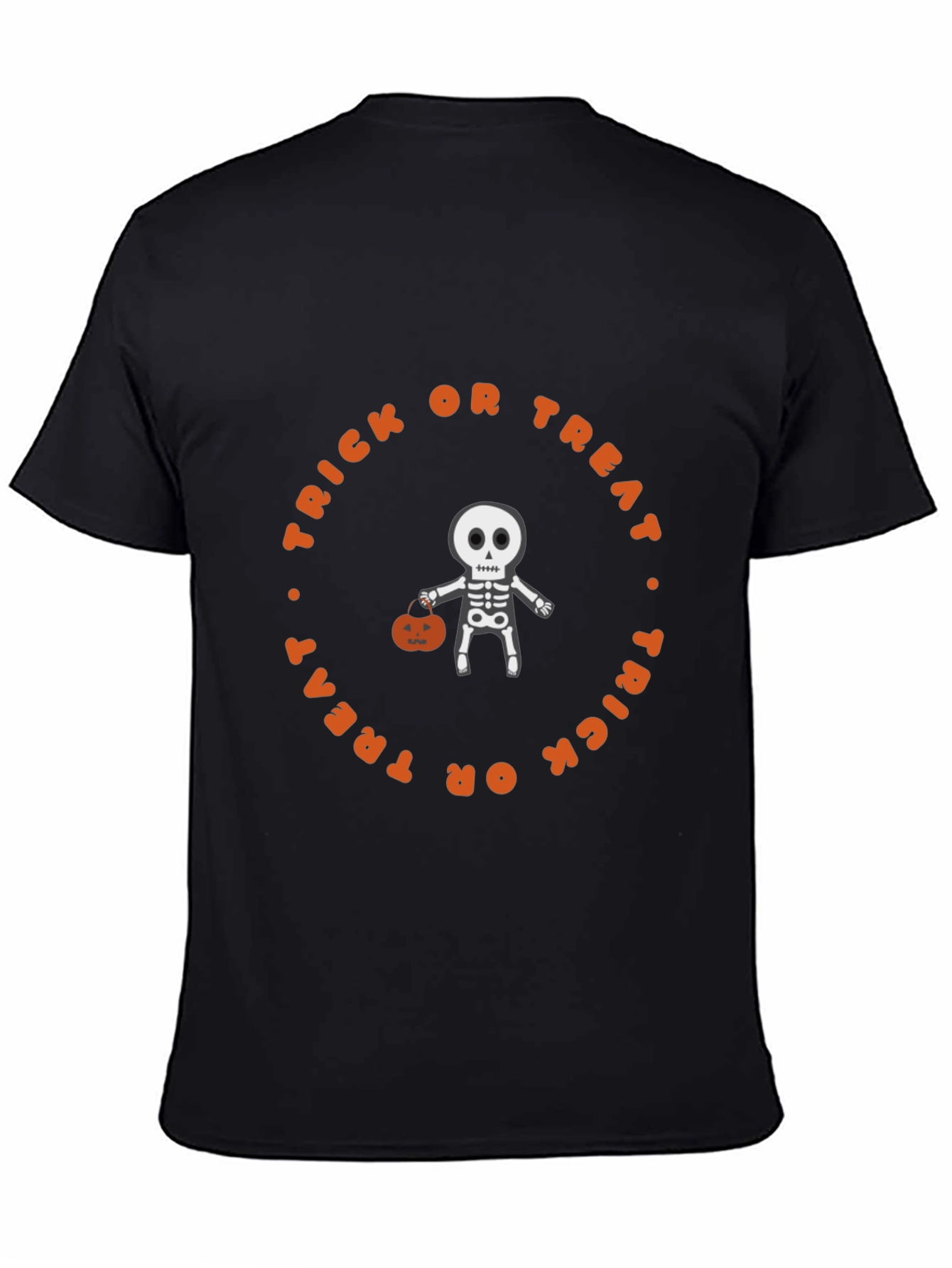 Halloween Skeleton Trick or Treat Graphic Tee
