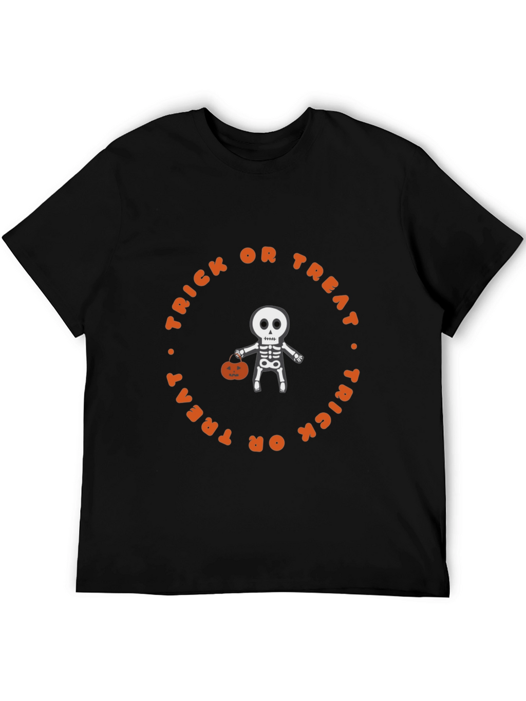 Halloween Skeleton Trick or Treat Graphic Tee