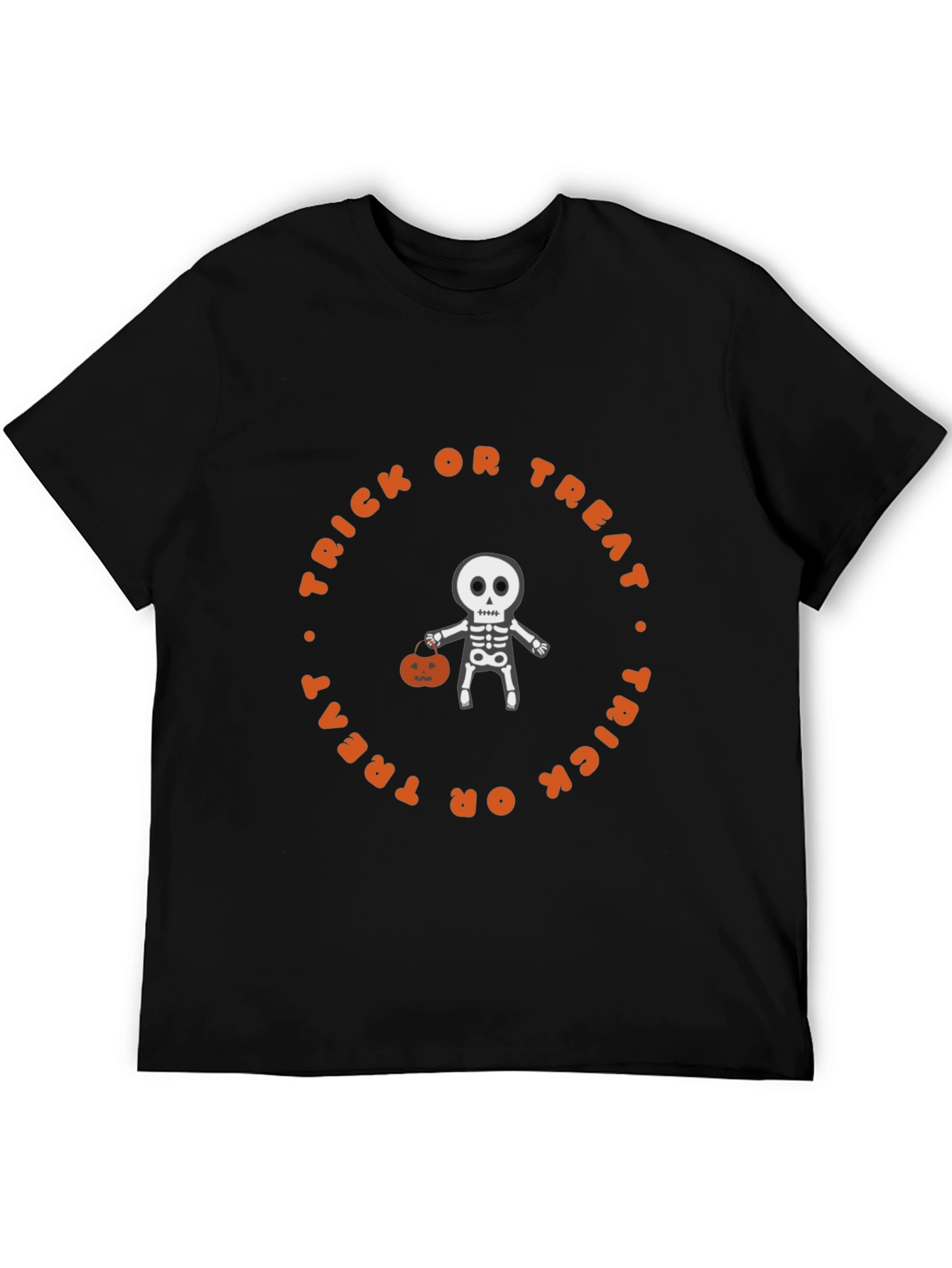 Halloween Skeleton Trick or Treat Graphic Tee