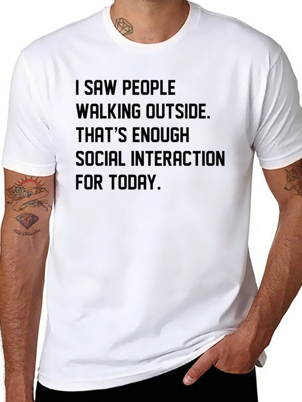 Introvert Social Distancing Slogan T-Shirt