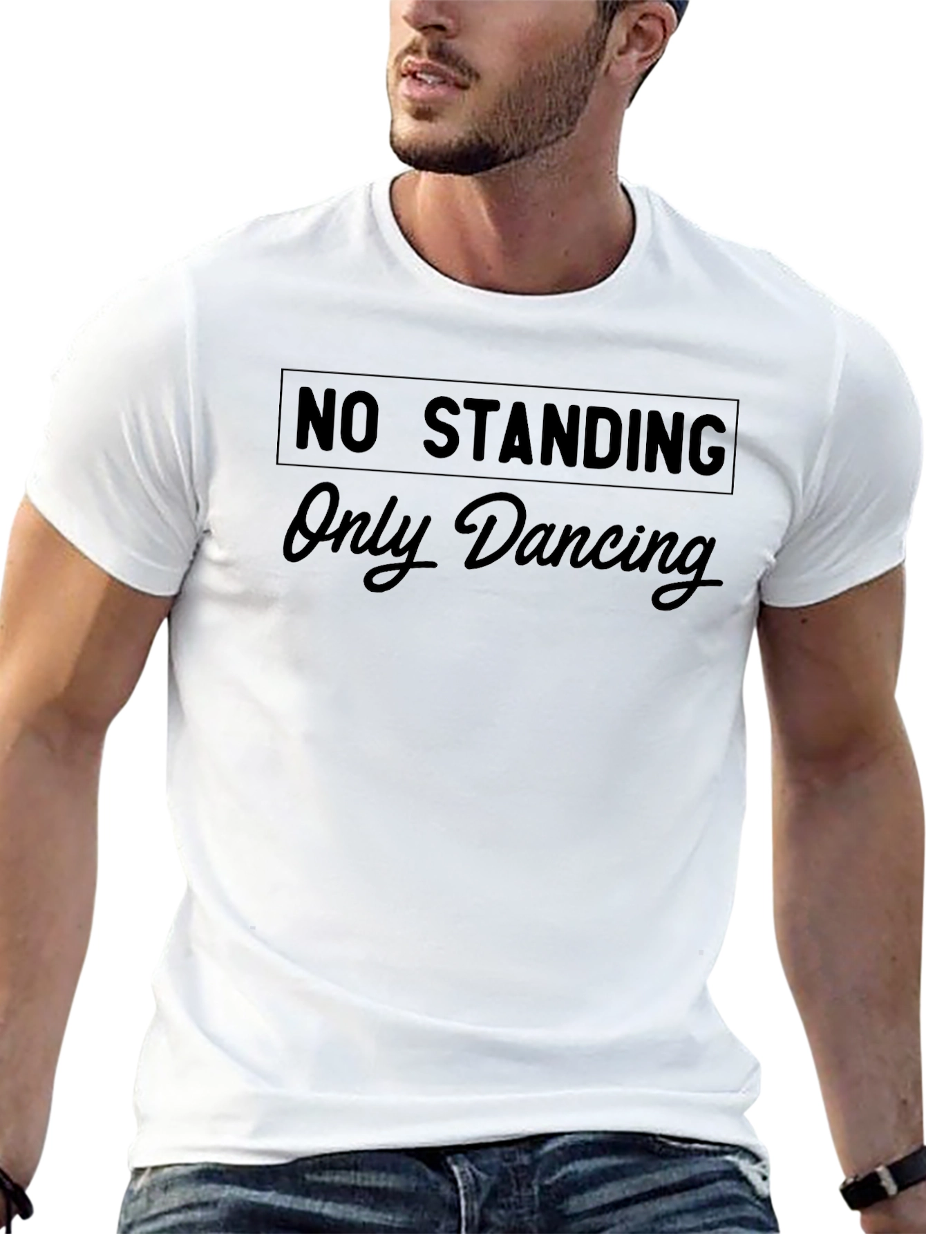 No Standing Only Dancing Black Graphic Tee