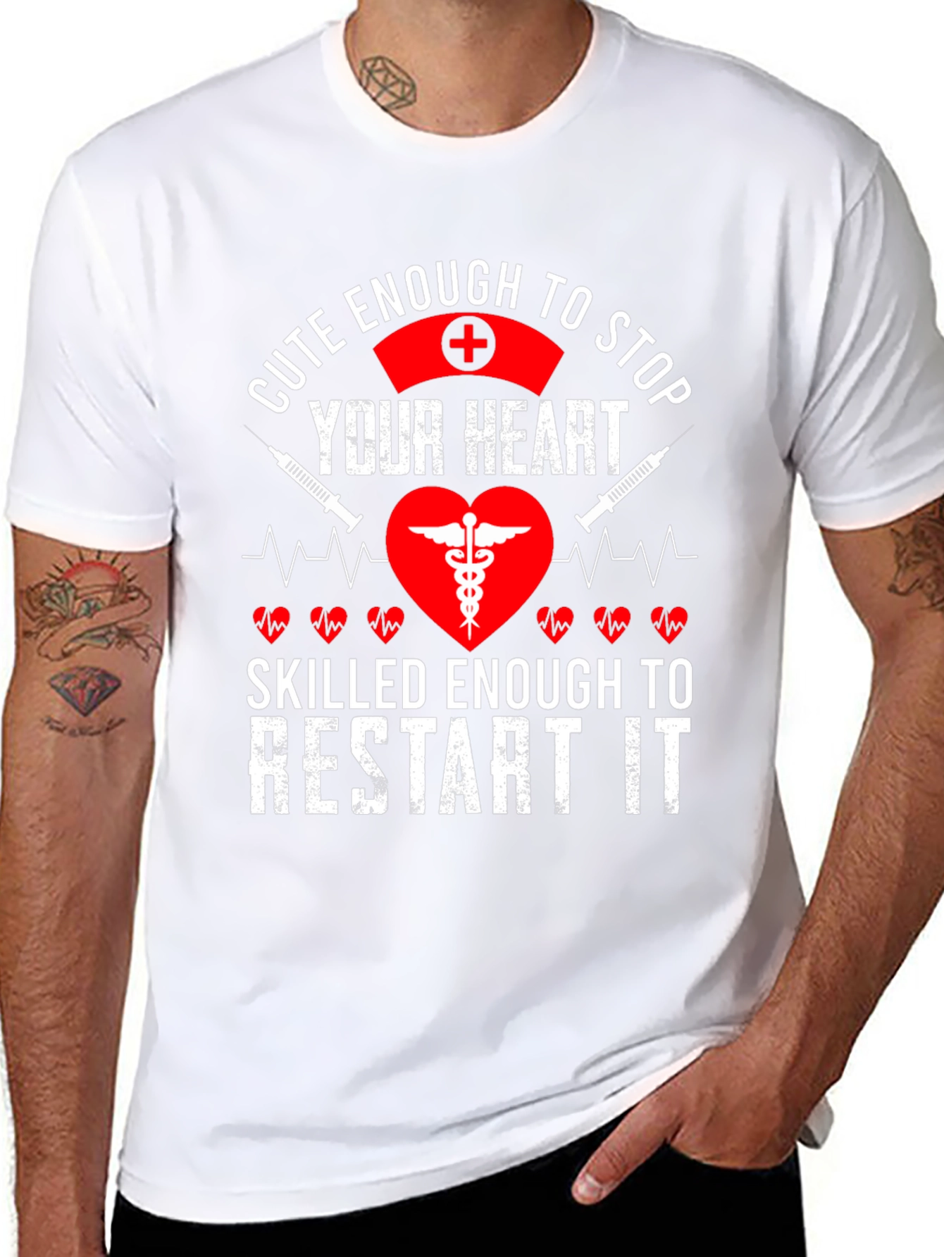 Cute Enough to Stop Your Heart Nurse T-Shirt