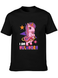 Hulahorn Unicorn Black T-Shirt