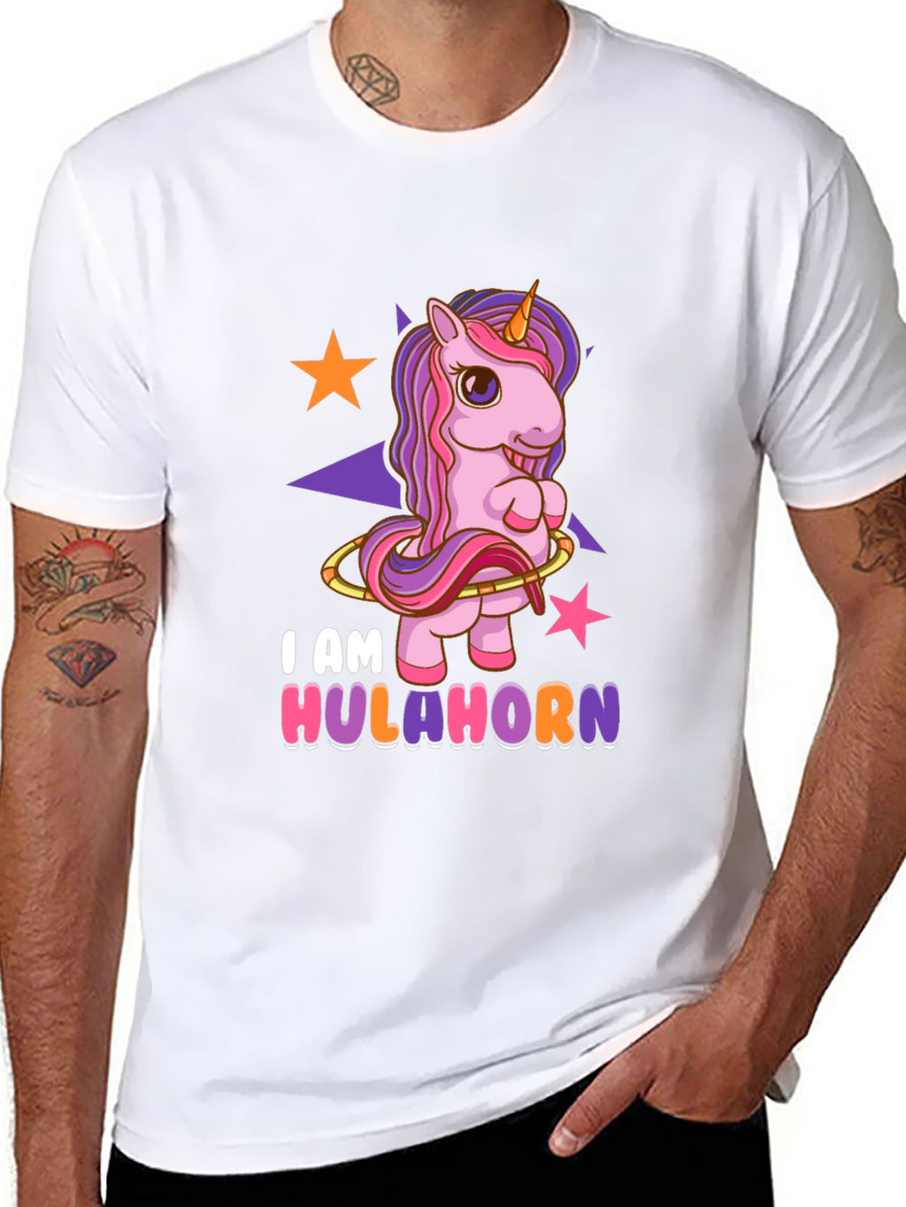 Hulahorn Unicorn Black T-Shirt