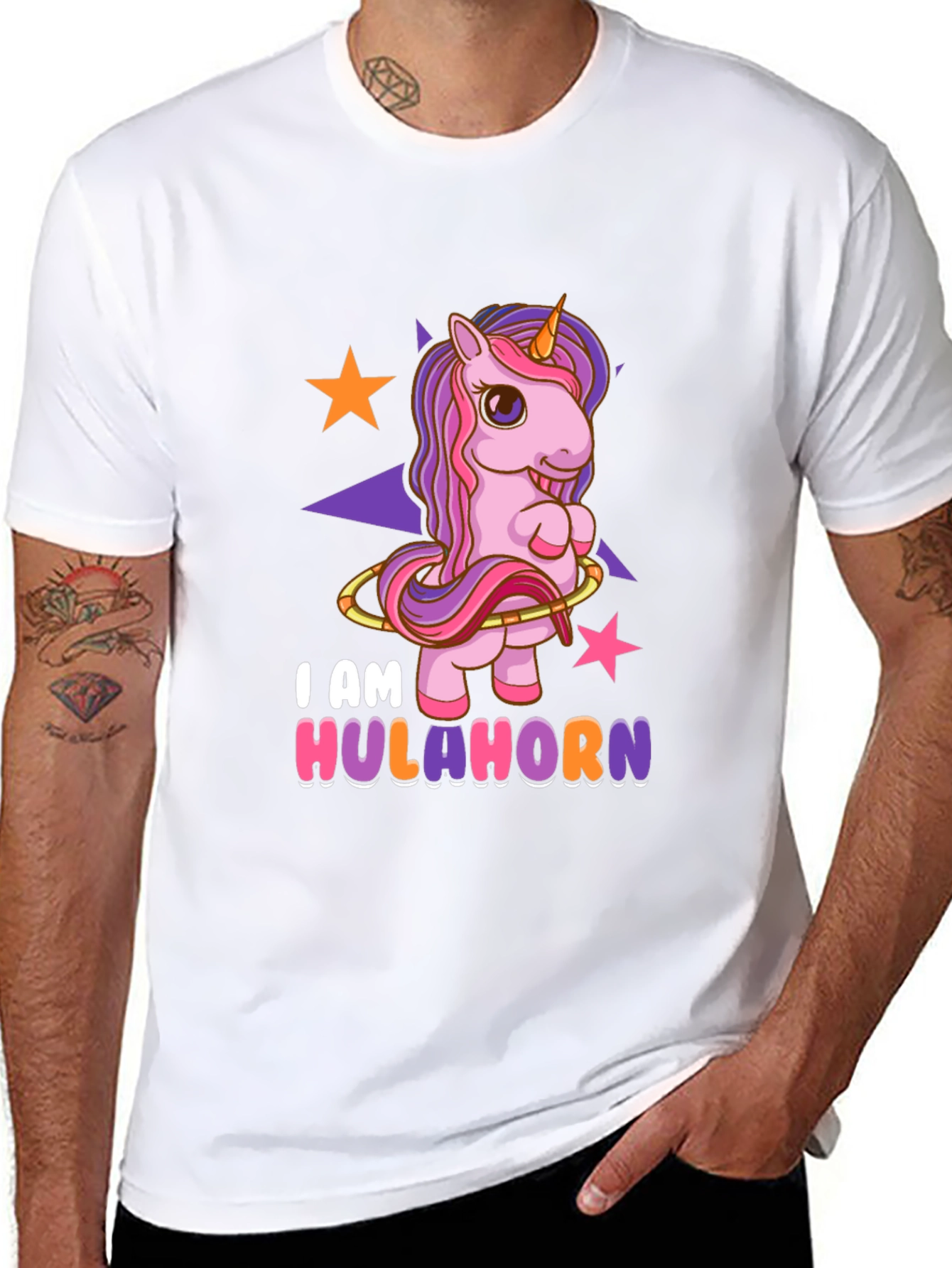 Hulahorn Unicorn Black T-Shirt