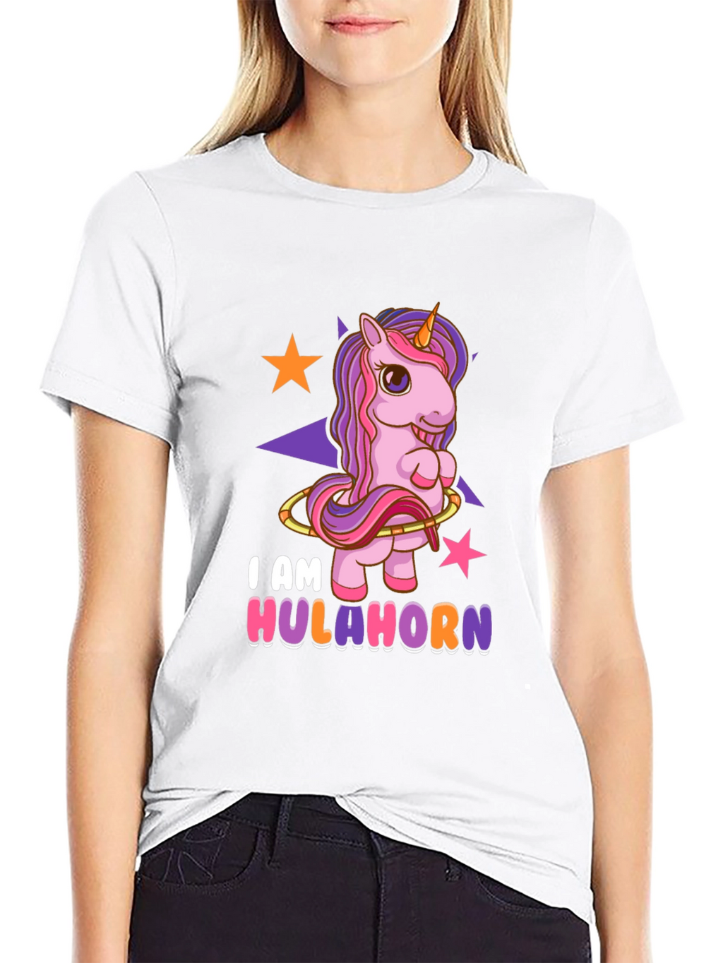 Hulahorn Unicorn Black T-Shirt