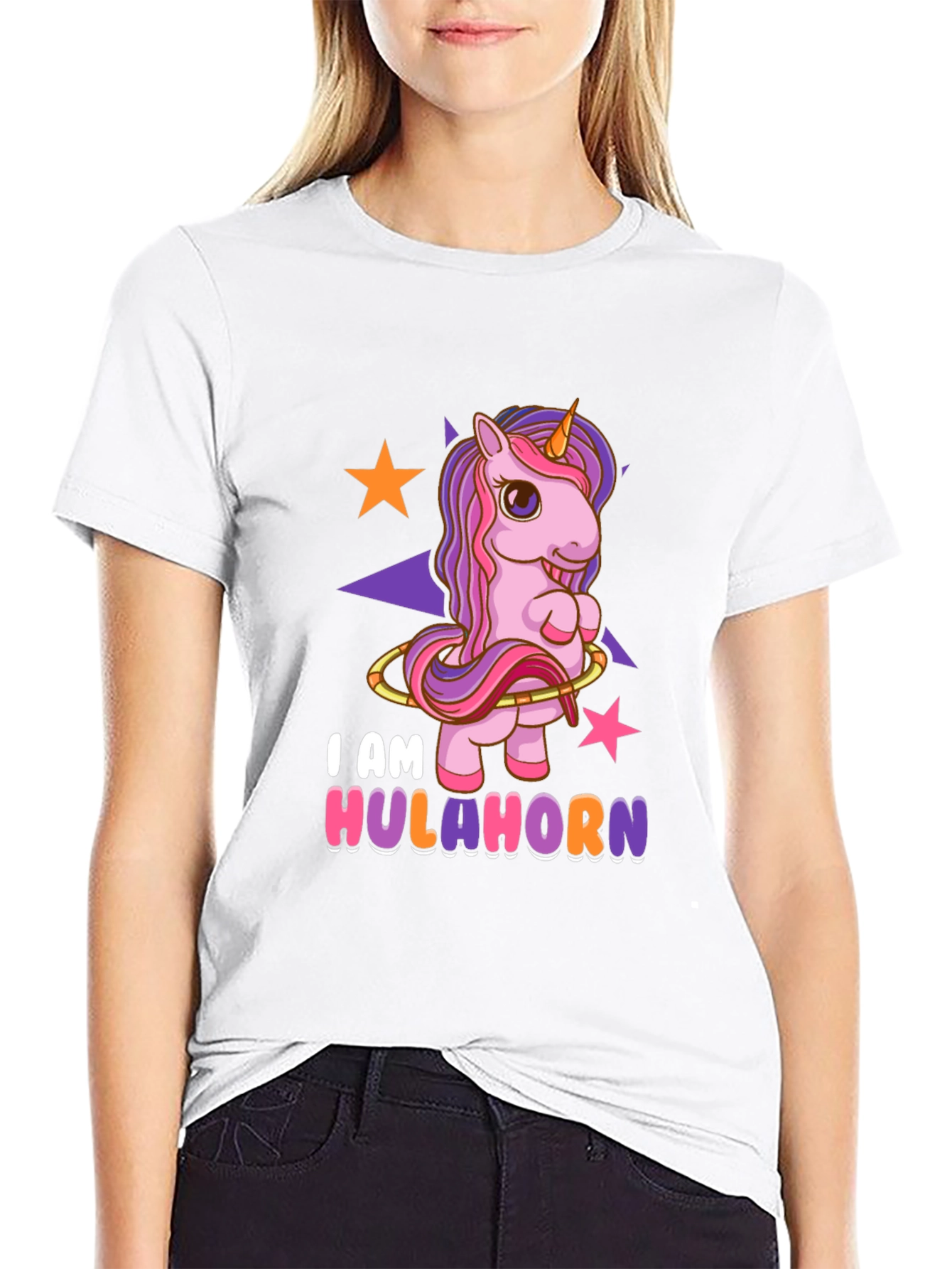 Hulahorn Unicorn Black T-Shirt