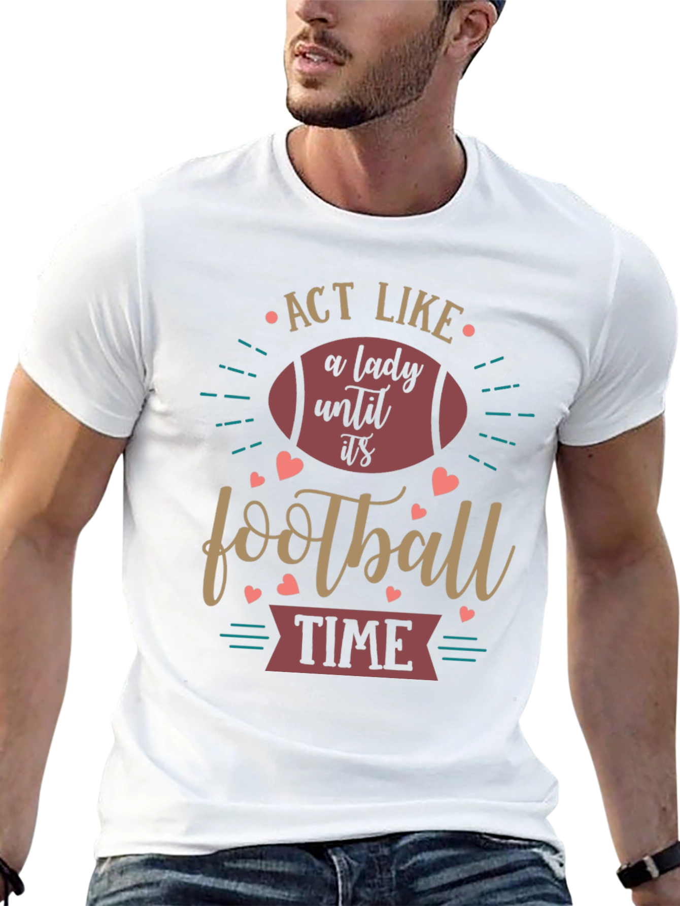 Act Like a Lady Football T-Shirt
