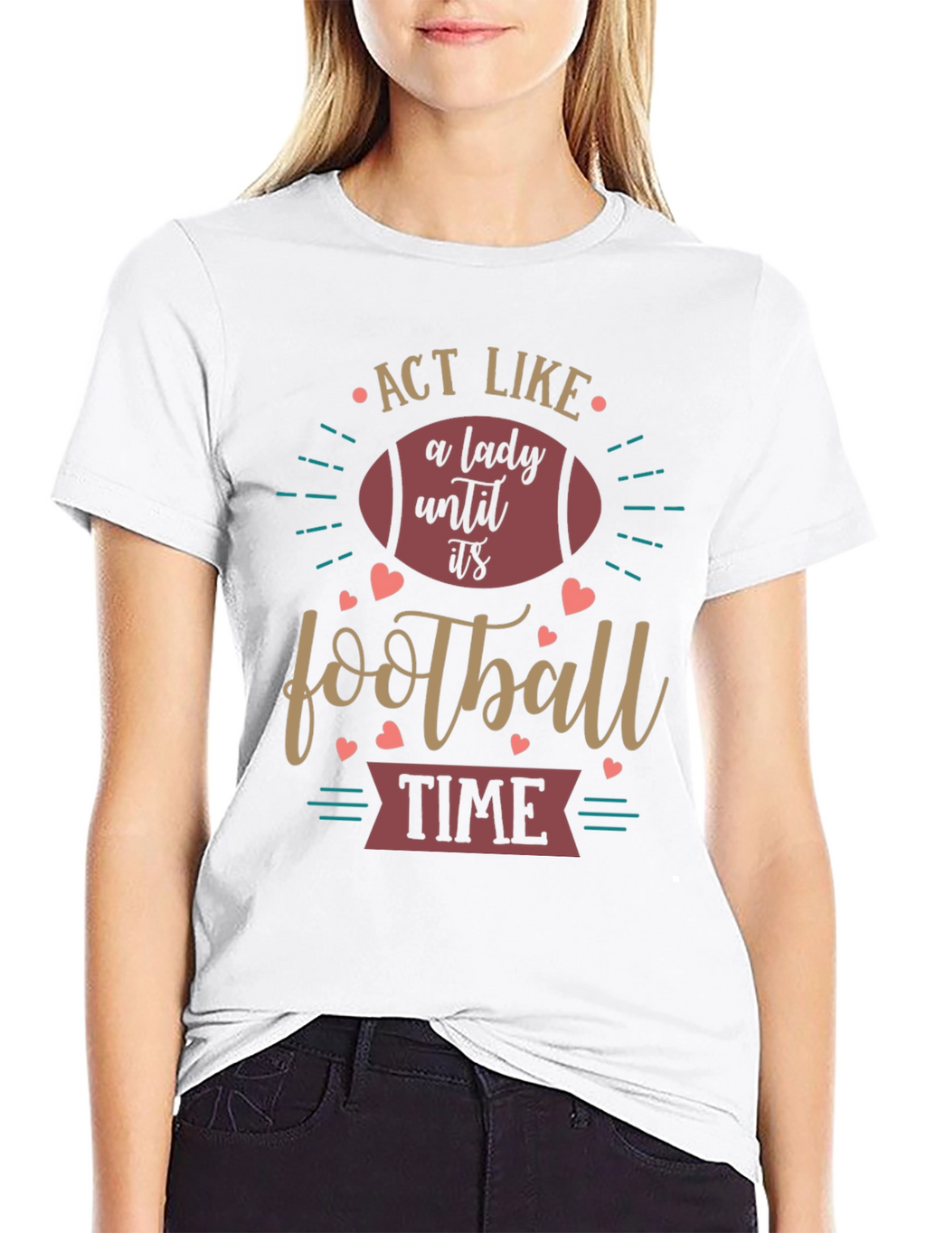 Act Like a Lady Football T-Shirt