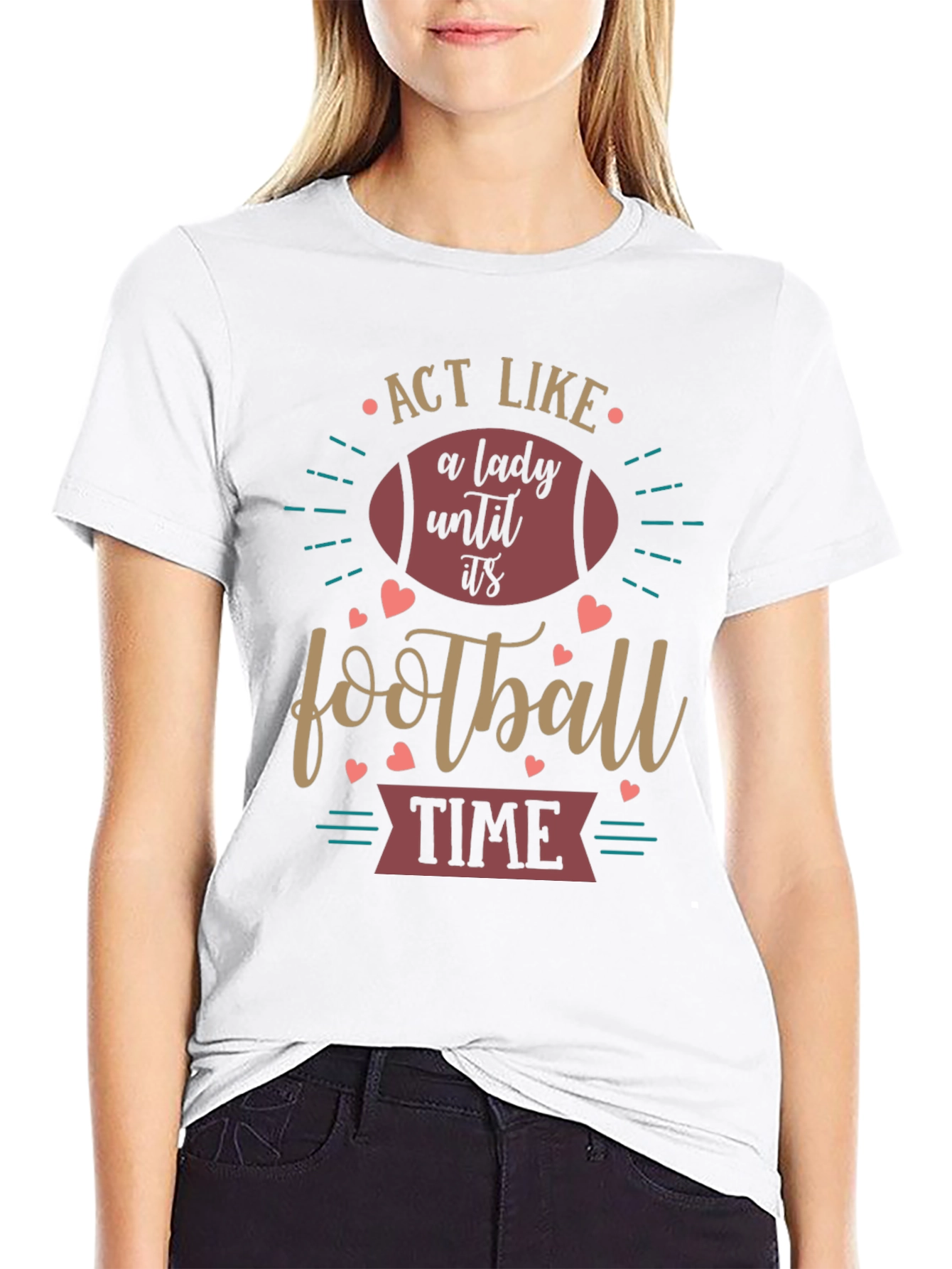 Act Like a Lady Football T-Shirt