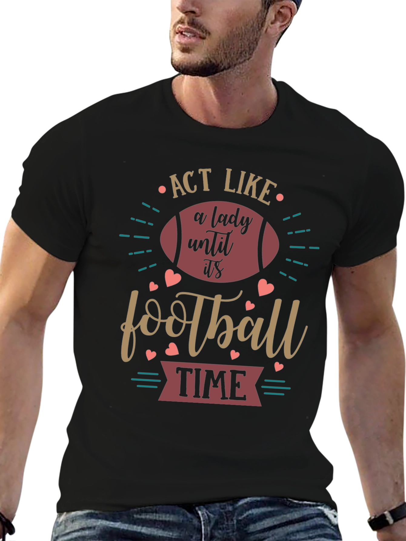 Act Like a Lady Football T-Shirt