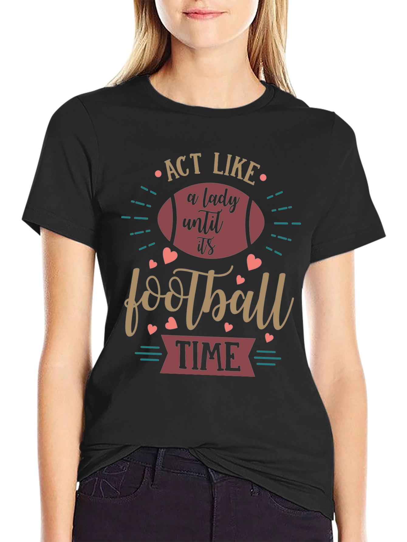 Act Like a Lady Football T-Shirt