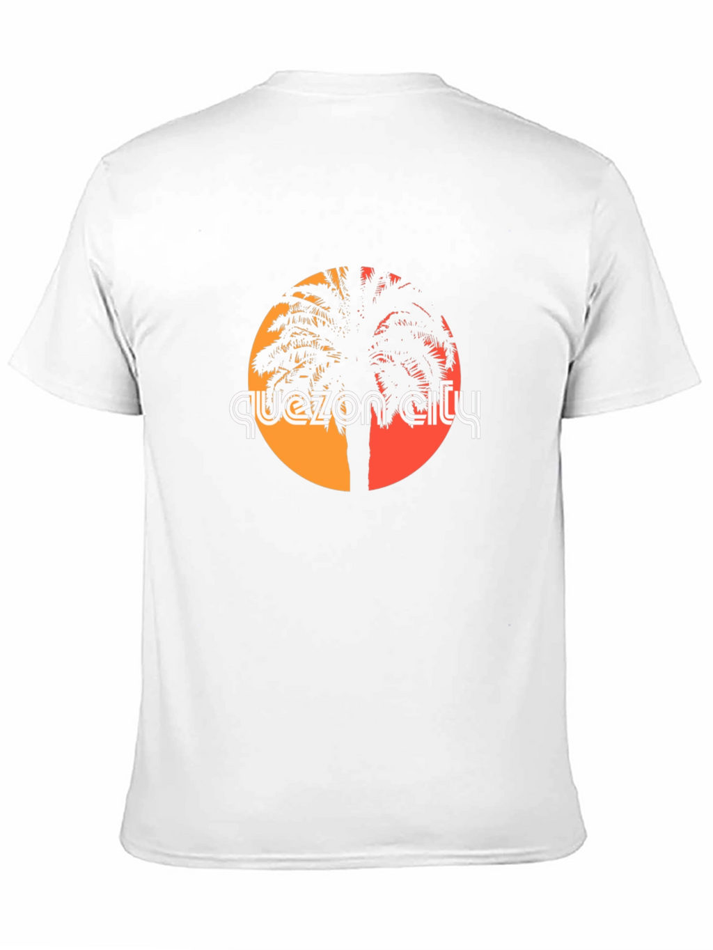 Quezon City Palm Tree Graphic T-Shirt - Black