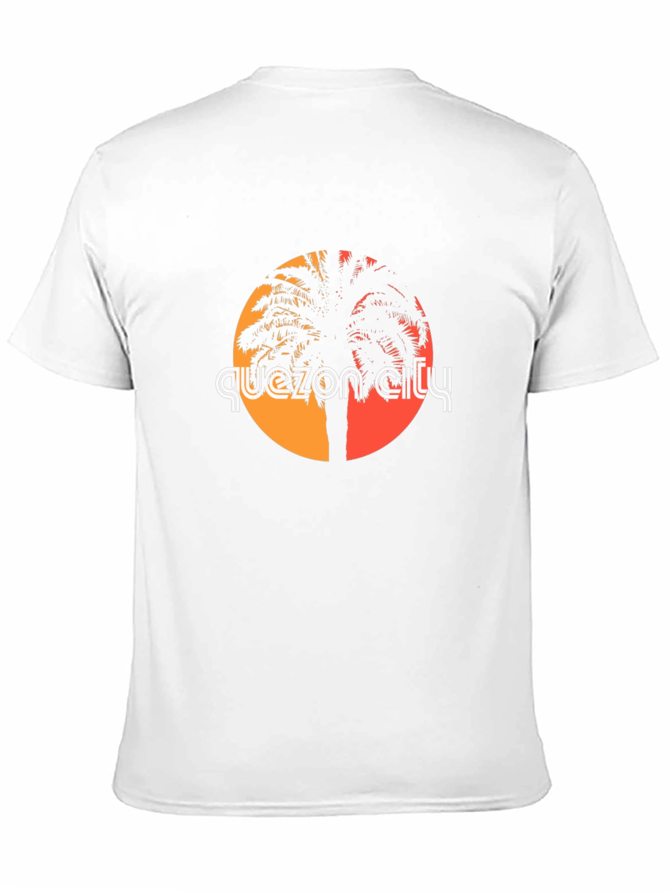 Quezon City Palm Tree Graphic T-Shirt - Black