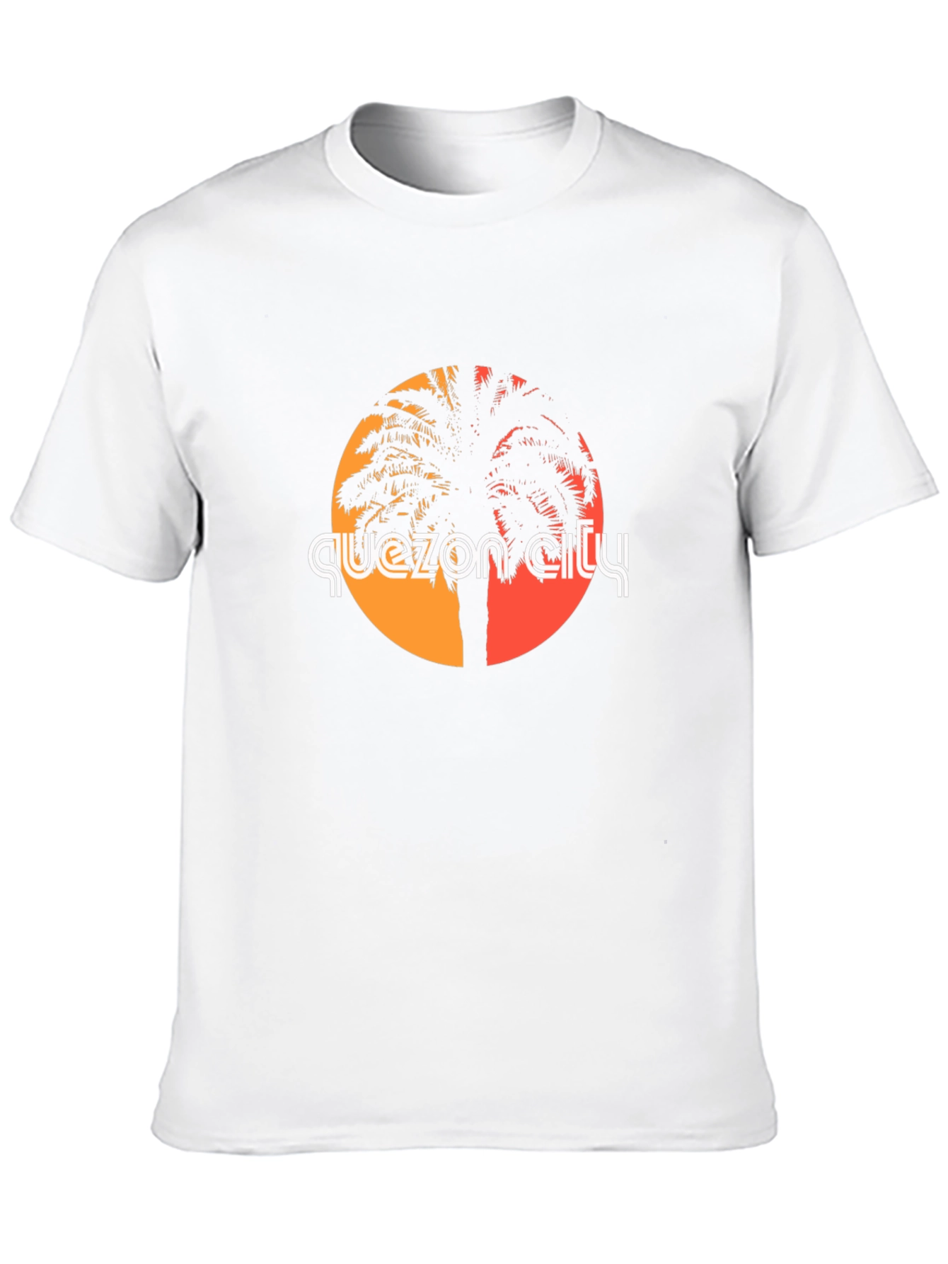 Quezon City Palm Tree Graphic T-Shirt - Black