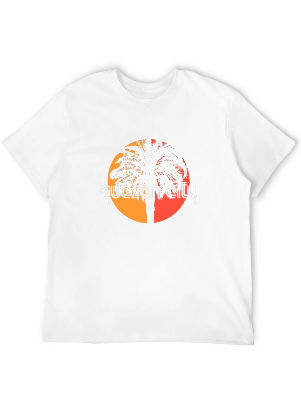 Quezon City Palm Tree Graphic T-Shirt - Black