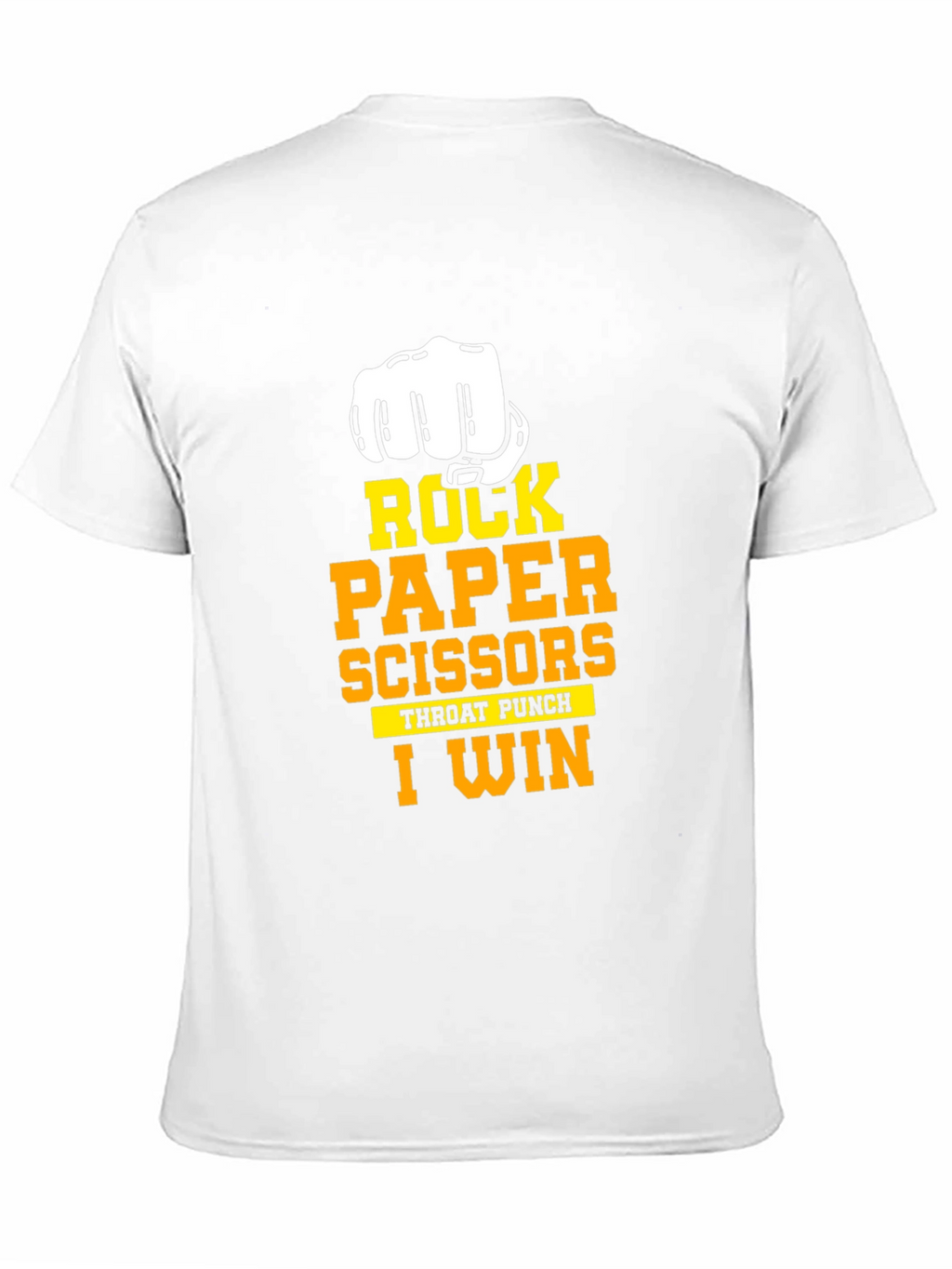 Rock Paper Scissors I Win Black T-Shirt