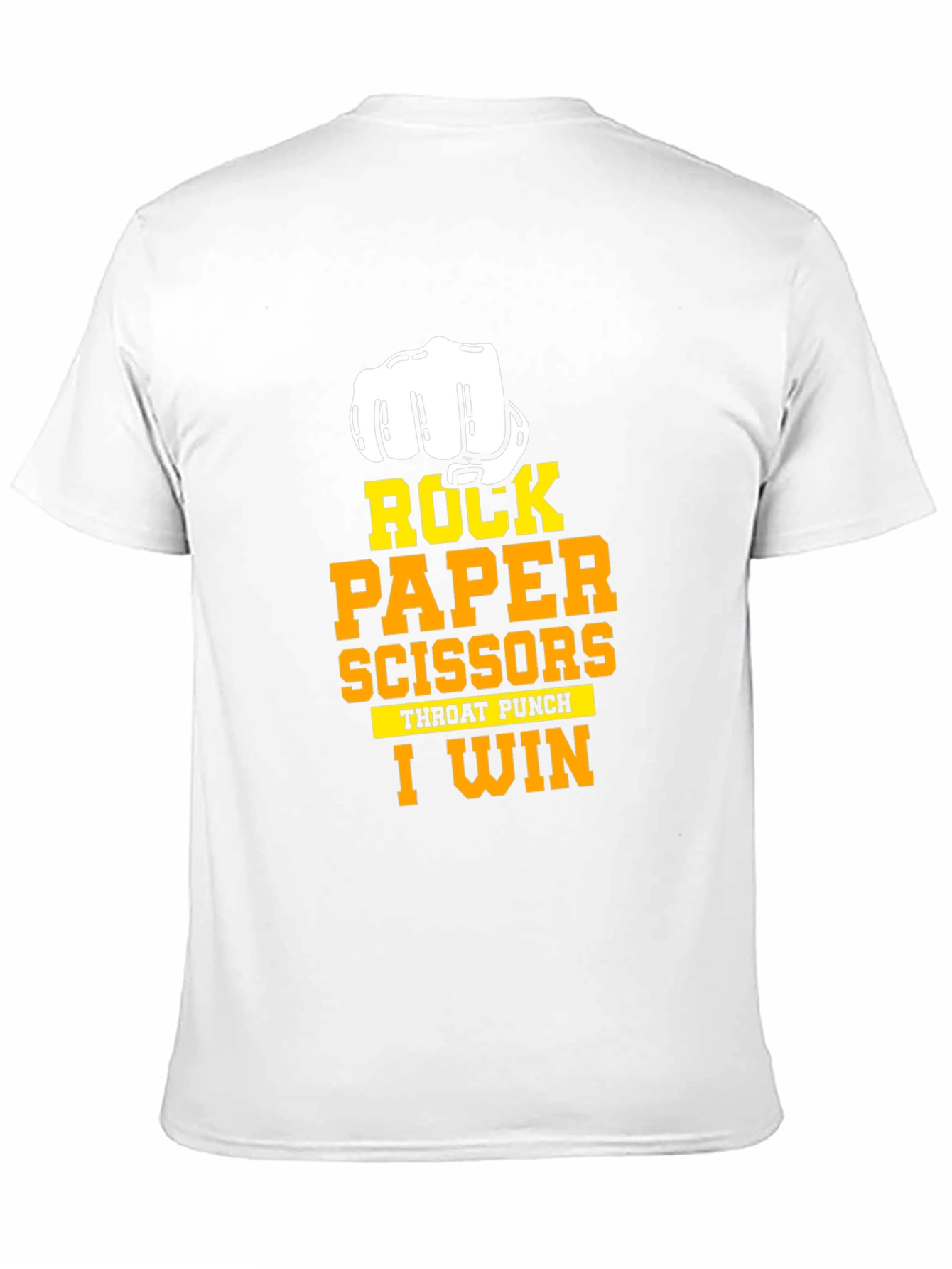 Rock Paper Scissors I Win Black T-Shirt