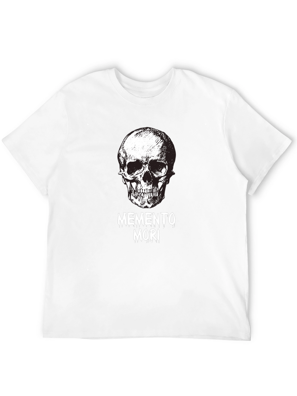 Memento Mori Skull Graphic Tee - Black