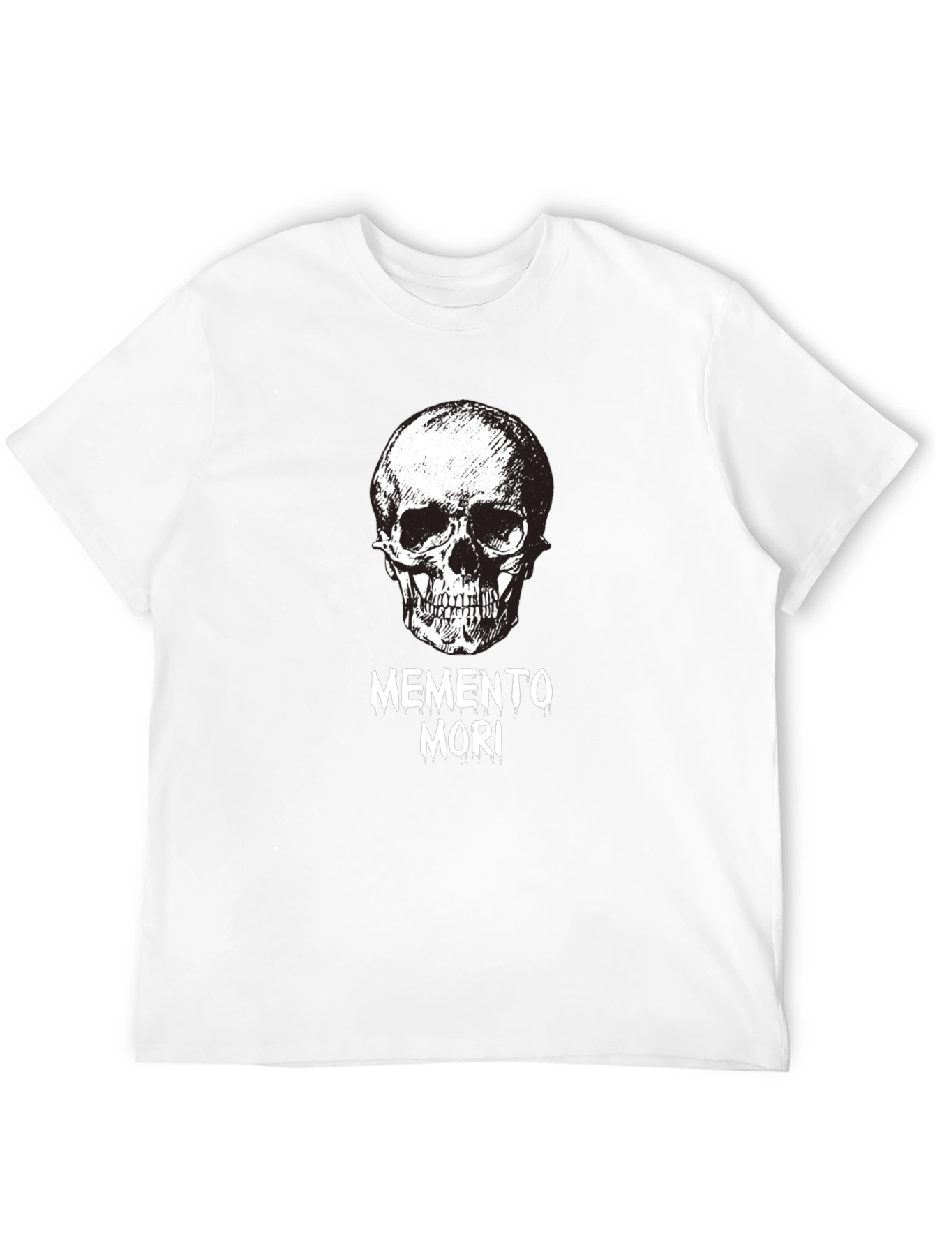 Memento Mori Skull Graphic Tee - Black