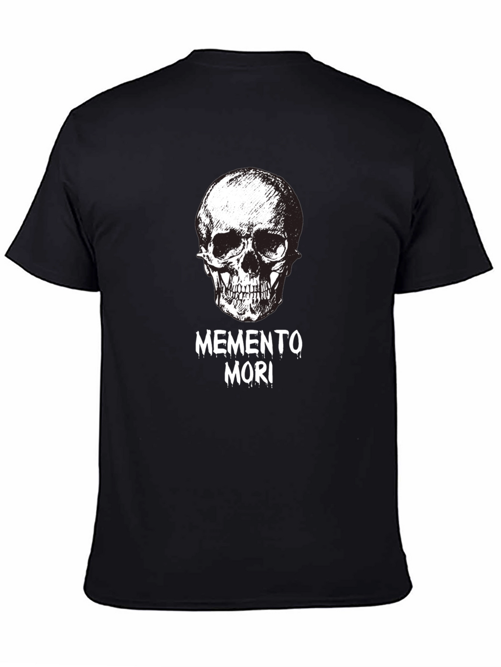 Memento Mori Skull Graphic Tee - Black