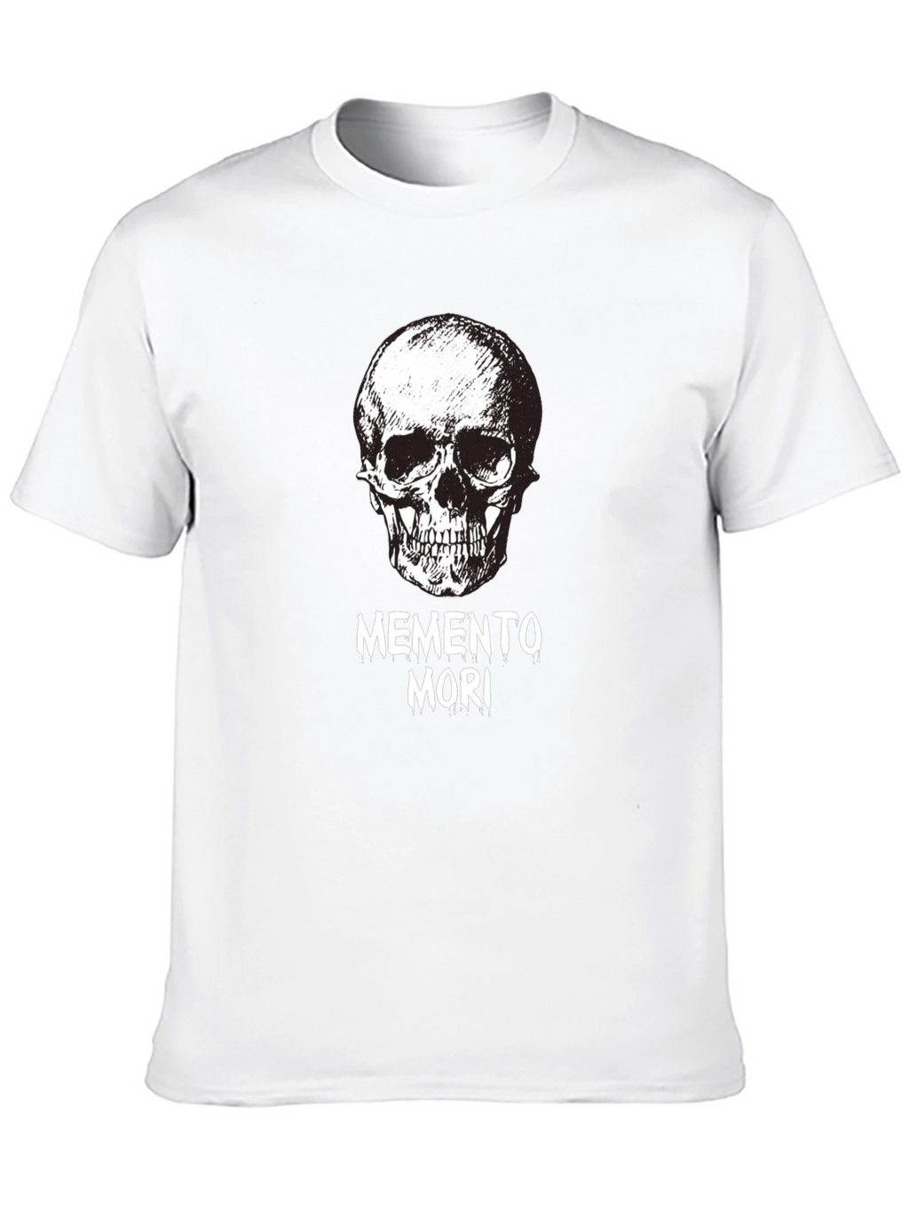 Memento Mori Skull Graphic Tee - Black