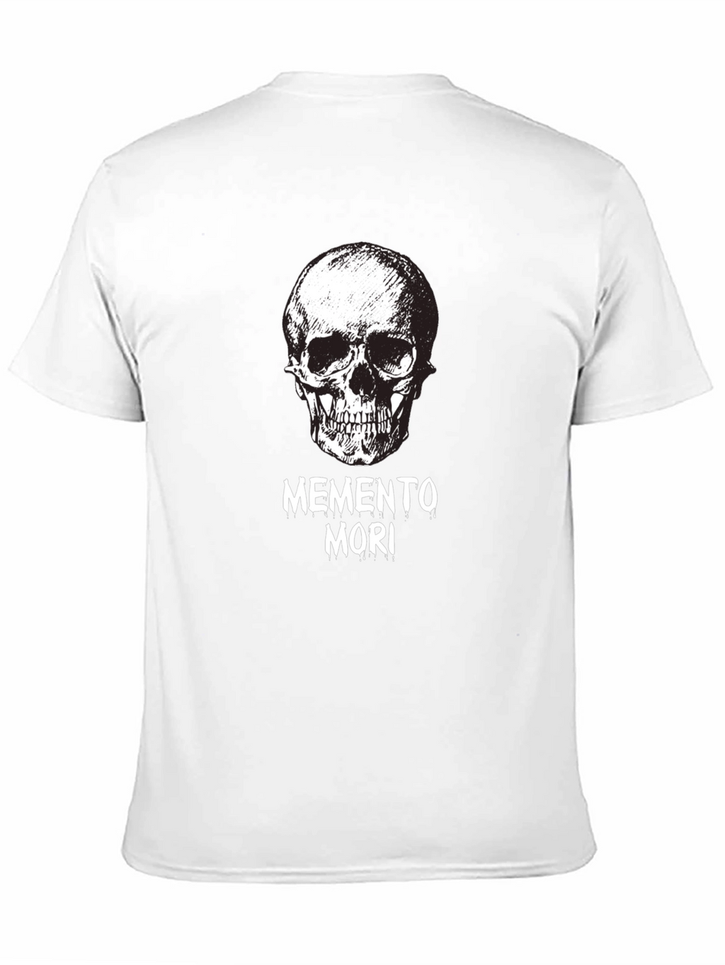 Memento Mori Skull Graphic Tee - Black