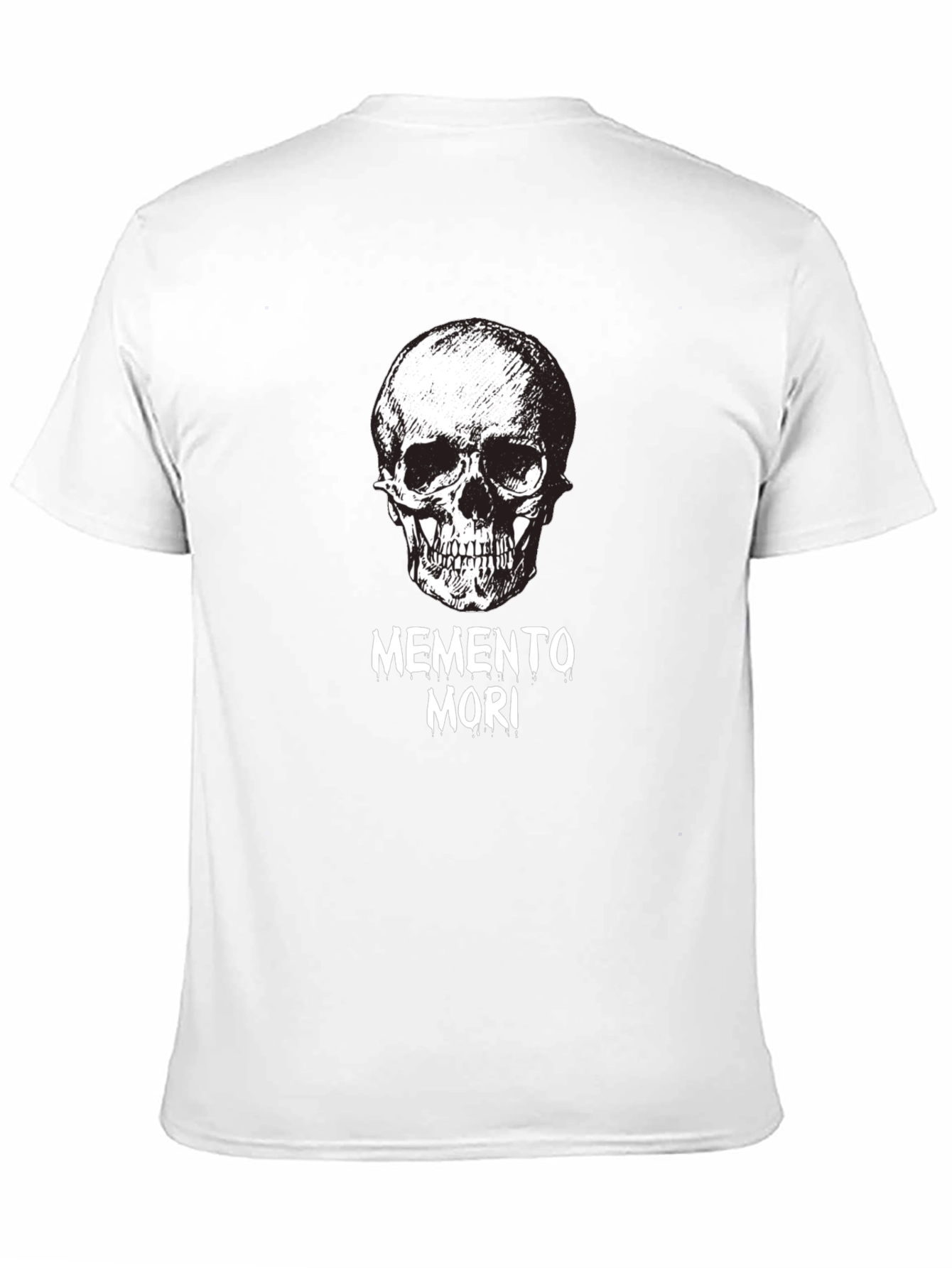 Memento Mori Skull Graphic Tee - Black