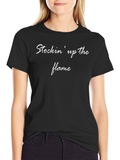 Stockin up the Flame Black Graphic Tee
