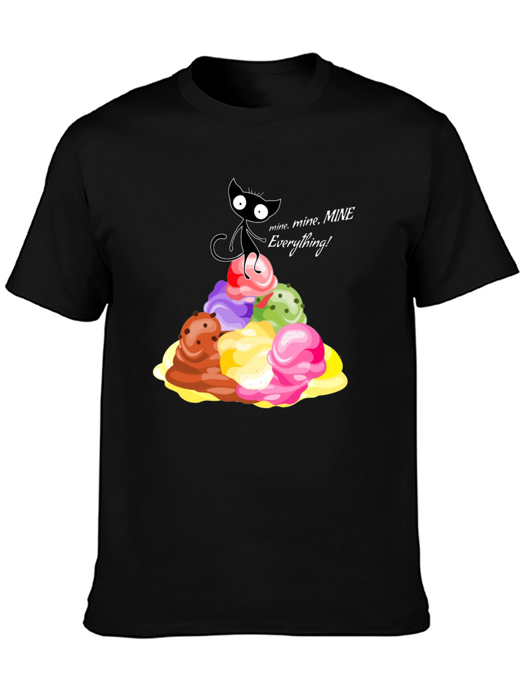 Cute Cat Ice Cream Lover T-Shirt