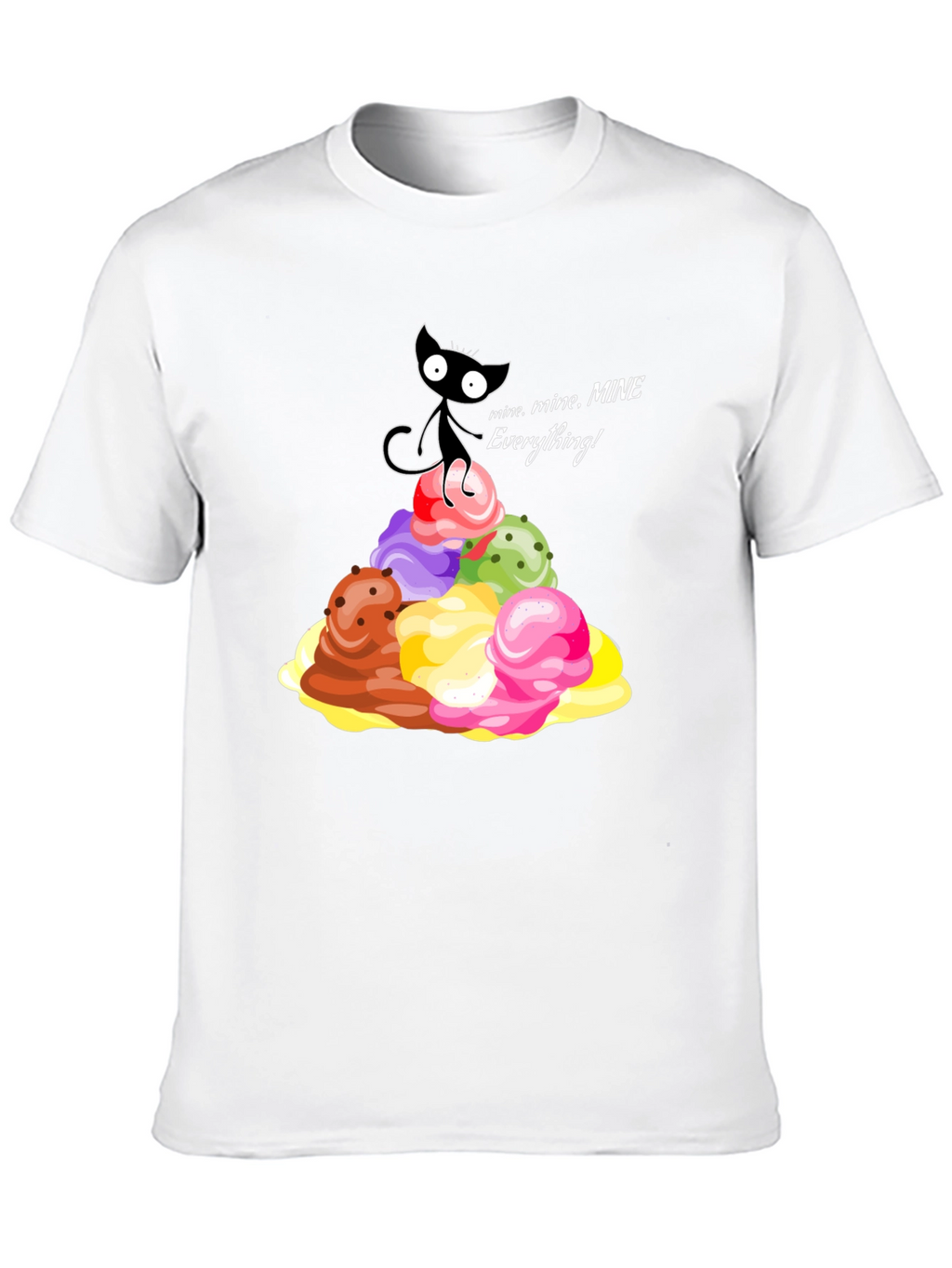 Cute Cat Ice Cream Lover T-Shirt