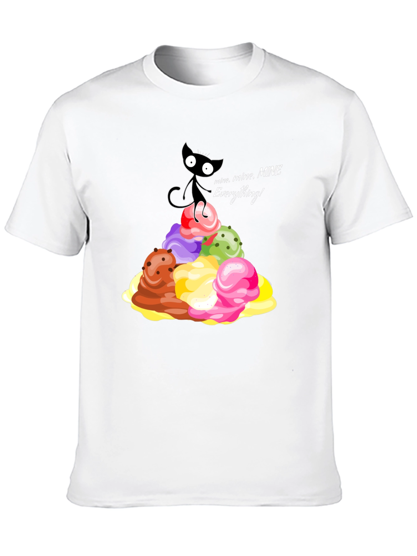 Cute Cat Ice Cream Lover T-Shirt