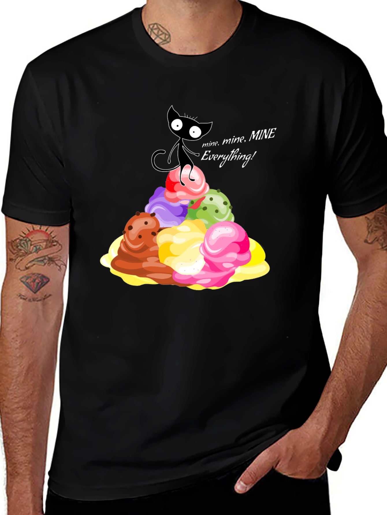 Cute Cat Ice Cream Lover T-Shirt