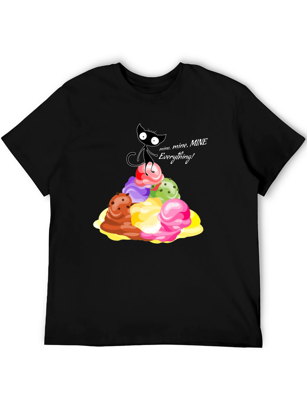 Cute Cat Ice Cream Lover T-Shirt
