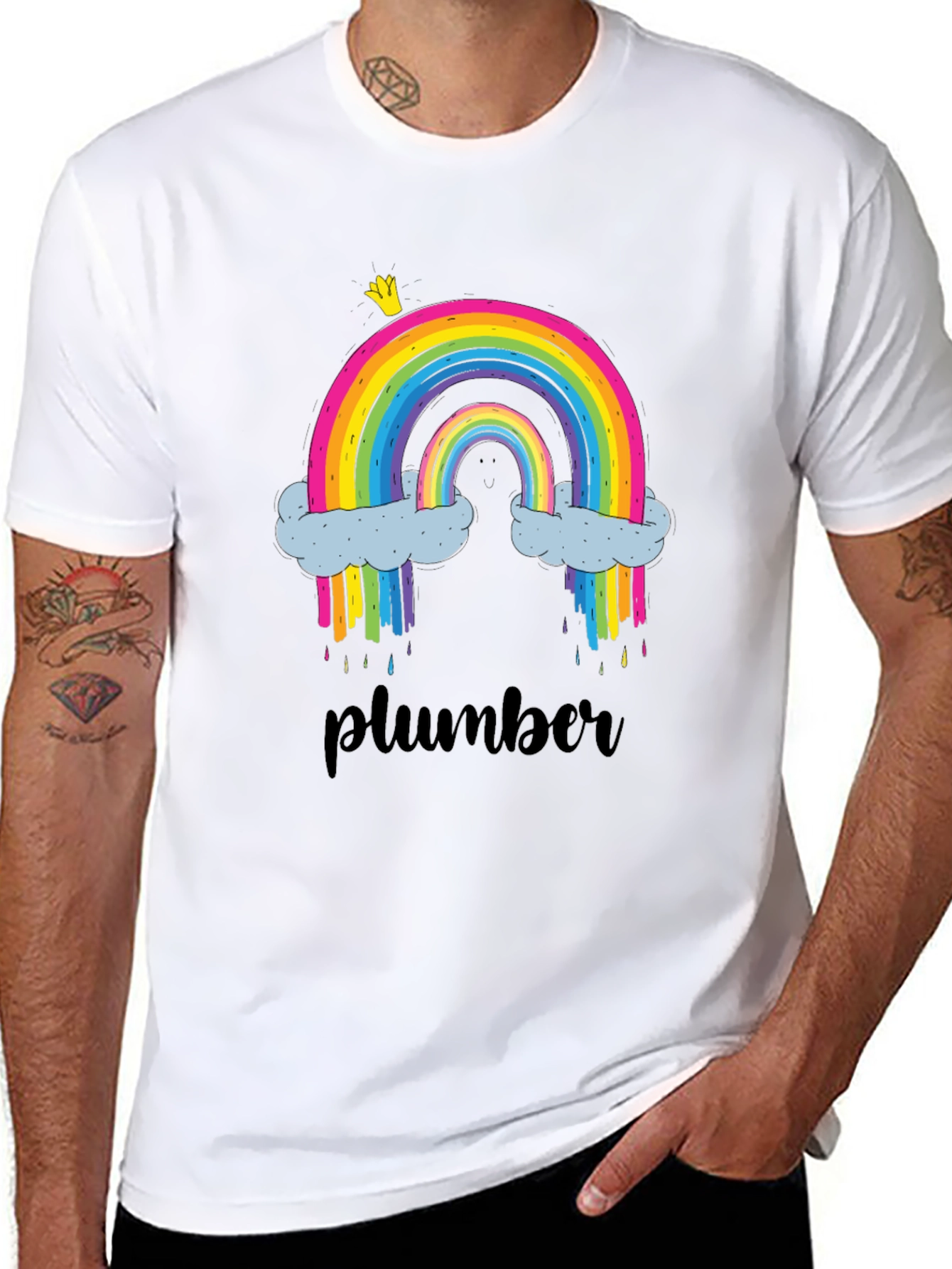 Rainbow Plumber T-Shirt - Fun & Unique Design