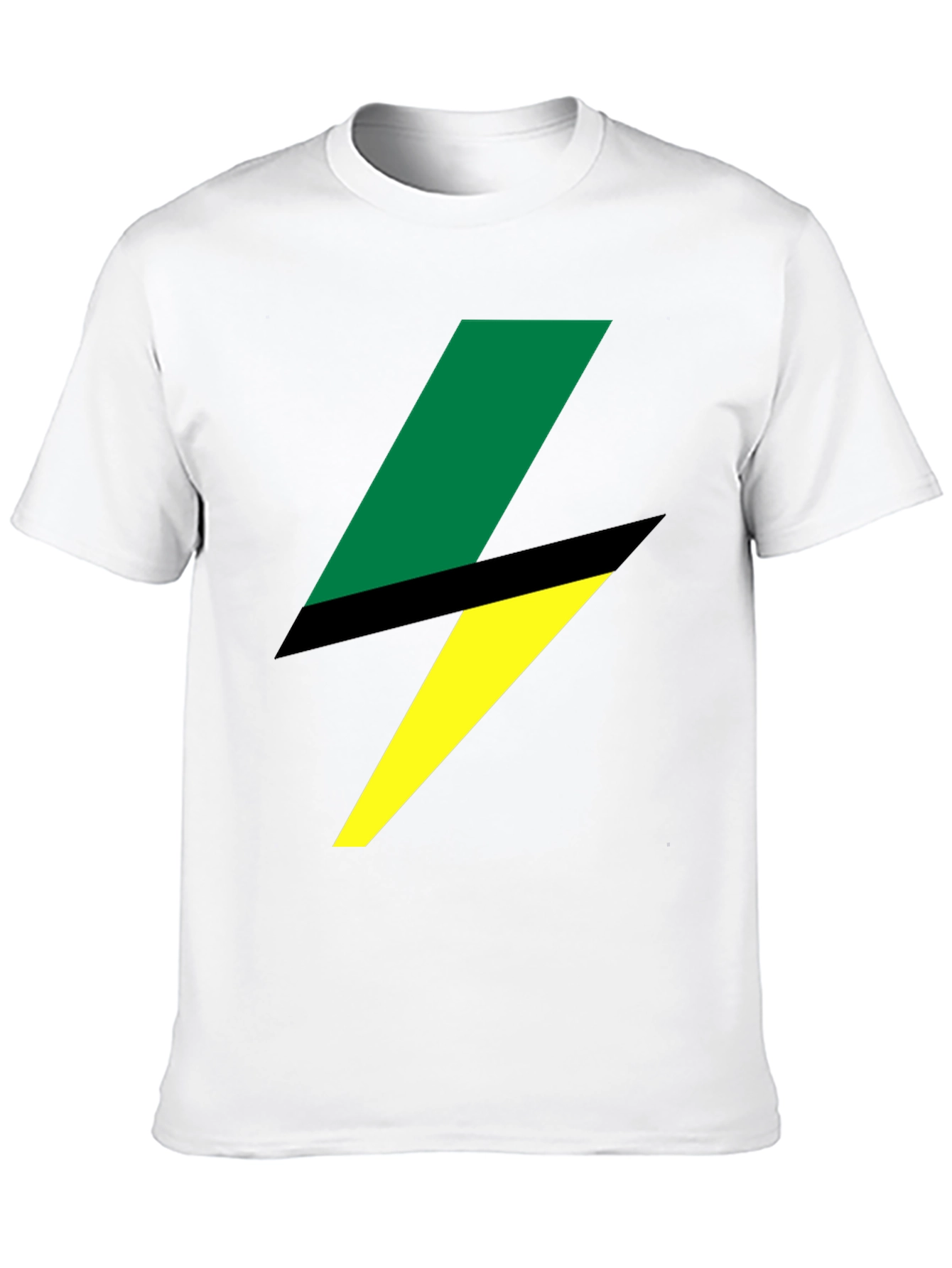 Bold Lightning Bolt Graphic Tee - Black