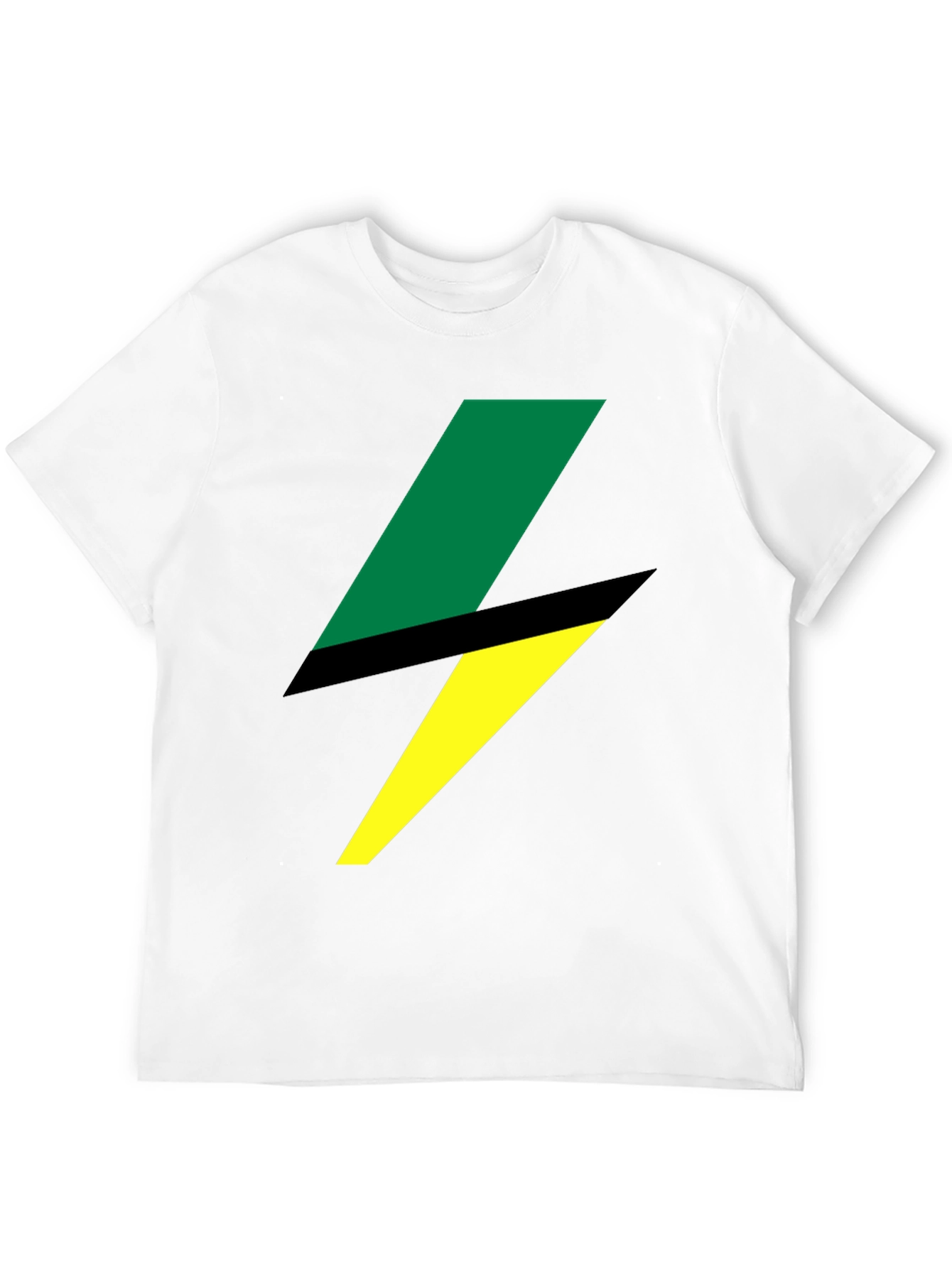 Bold Lightning Bolt Graphic Tee - Black