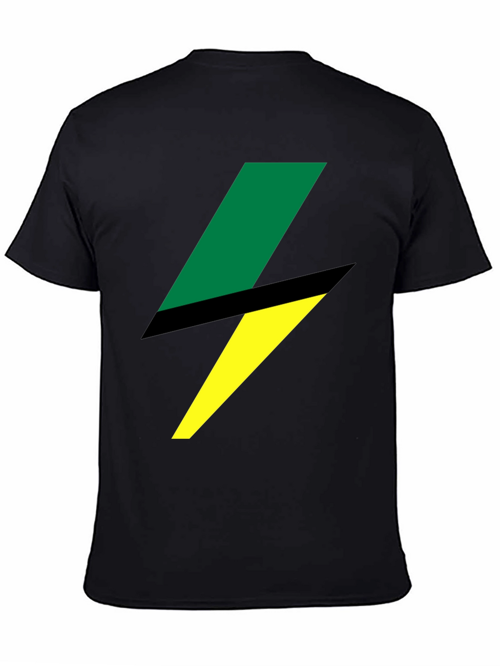 Bold Lightning Bolt Graphic Tee - Black