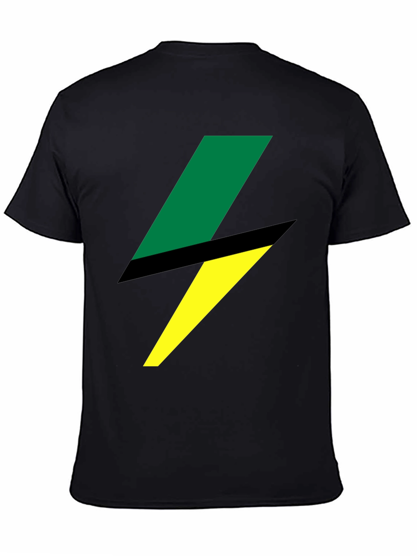 Bold Lightning Bolt Graphic Tee - Black