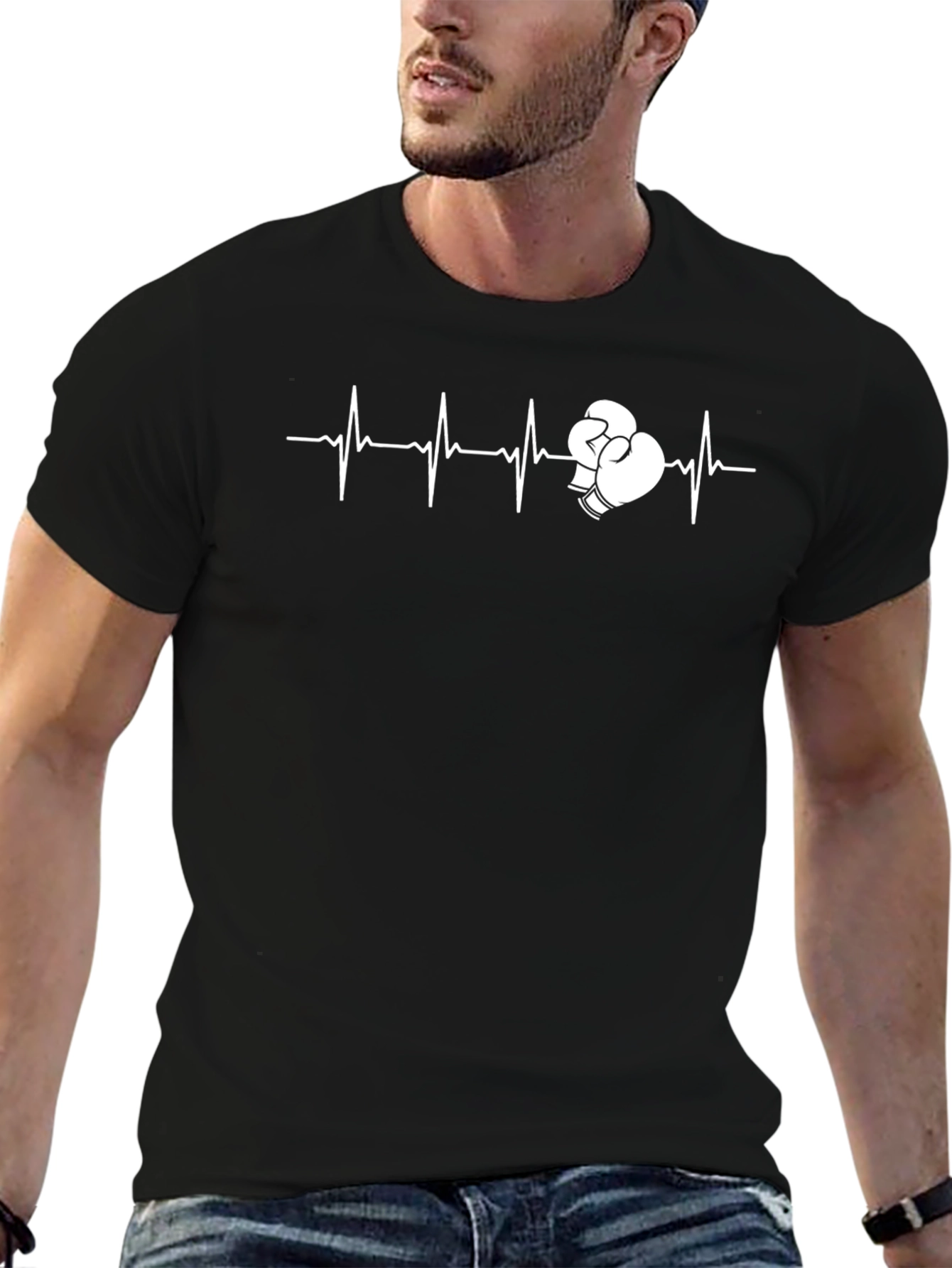 Boxing Heartbeat Graphic T-Shirt - Ringside Rhythm