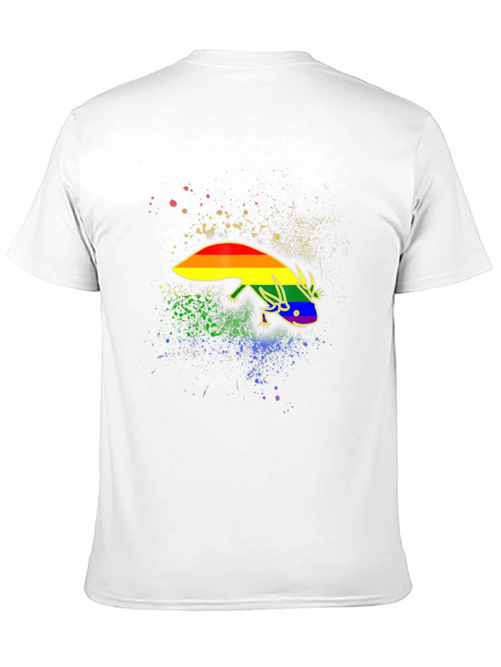 Rainbow Pride Axolotl Black T-Shirt